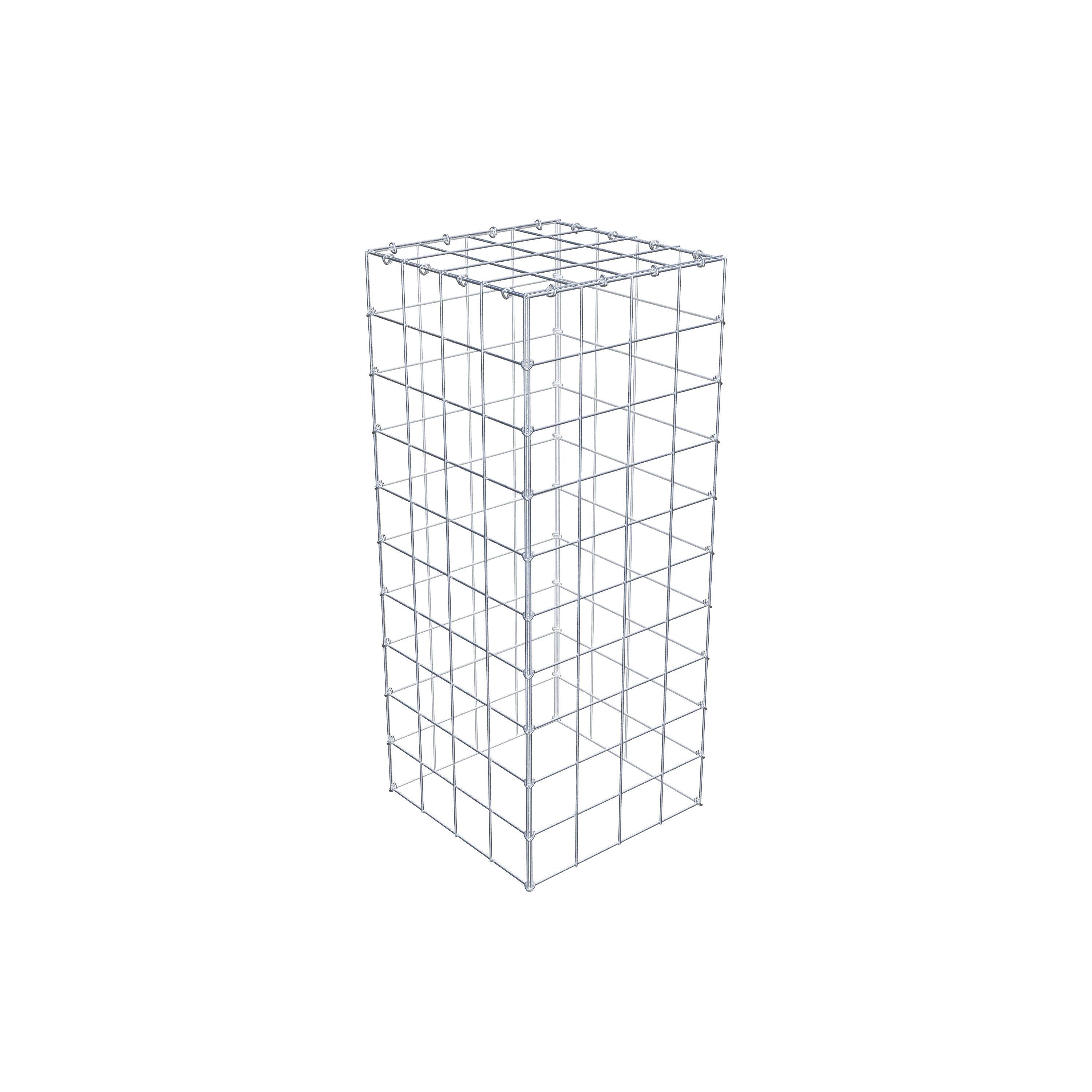 Typ 3 påbyggnadsgabion 100 cm x 40 cm x 40 cm (L x H x D), maskstorlek 10 cm x 10 cm, C-ring