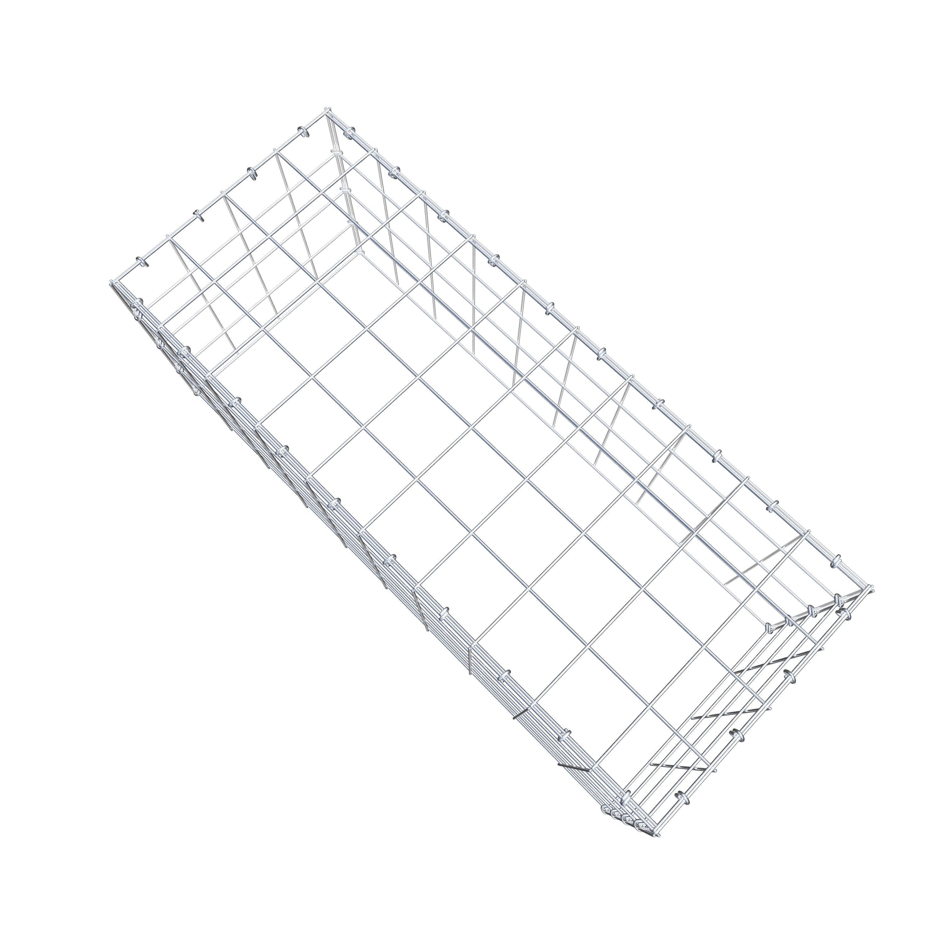 Typ 3 påbyggnadsgabion 100 cm x 40 cm x 40 cm (L x H x D), maskstorlek 10 cm x 10 cm, C-ring