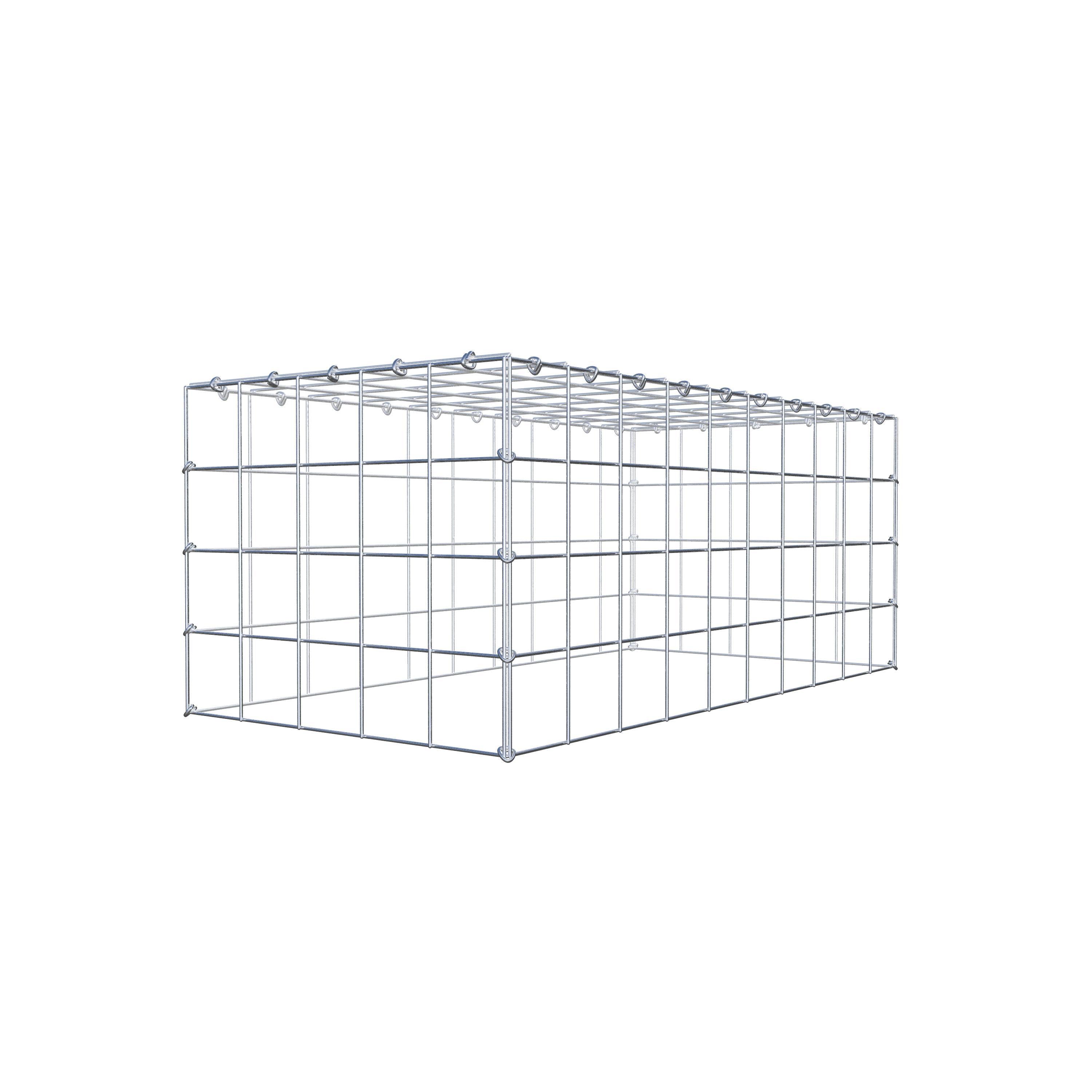 Typ 3 påbyggnadsgabion 100 cm x 40 cm x 50 cm (L x H x D), maskstorlek 10 cm x 10 cm, C-ring