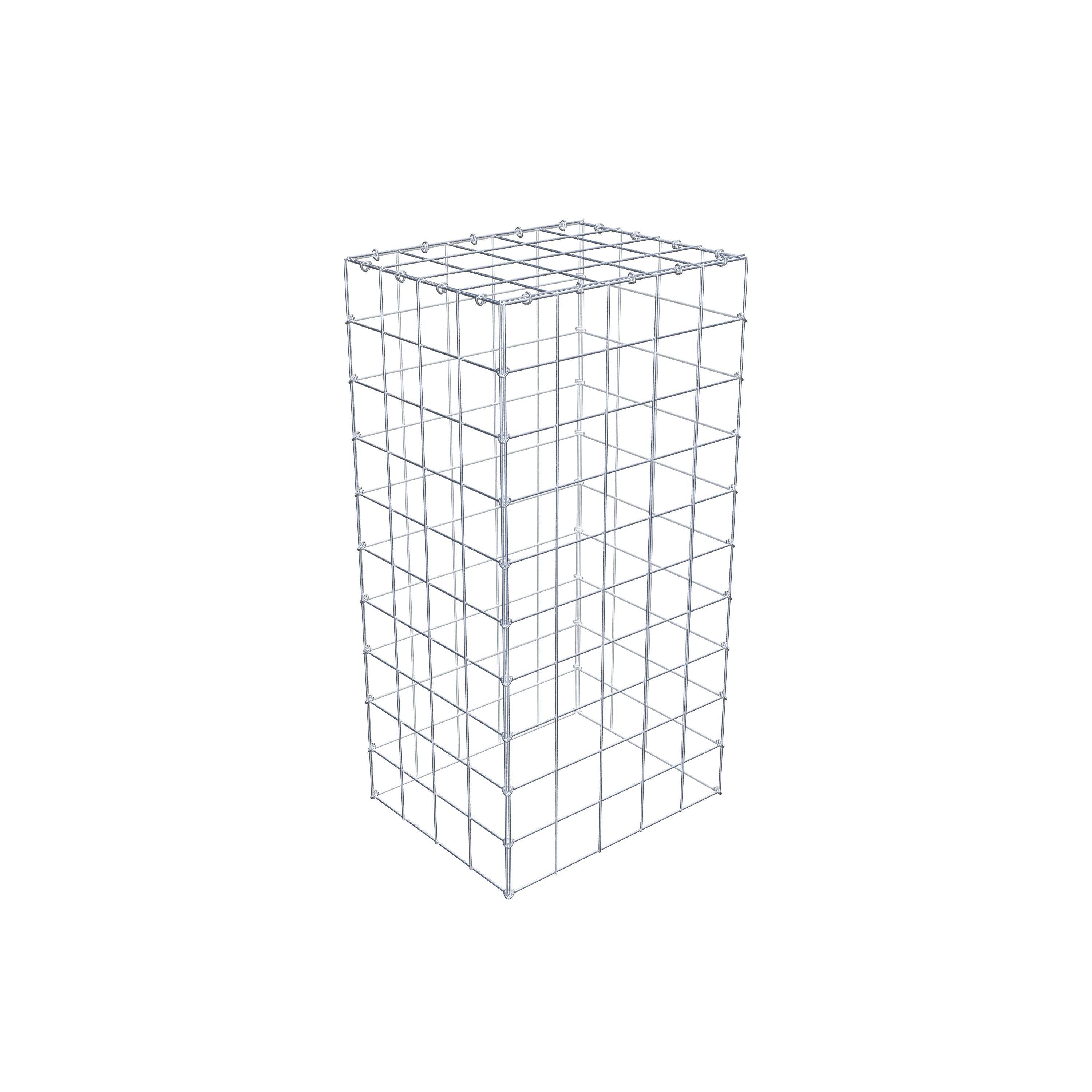 Mounted gabion type 3 100 cm x 40 cm x 50 cm (L x H x D), mesh size 10 cm x 10 cm, C-ring