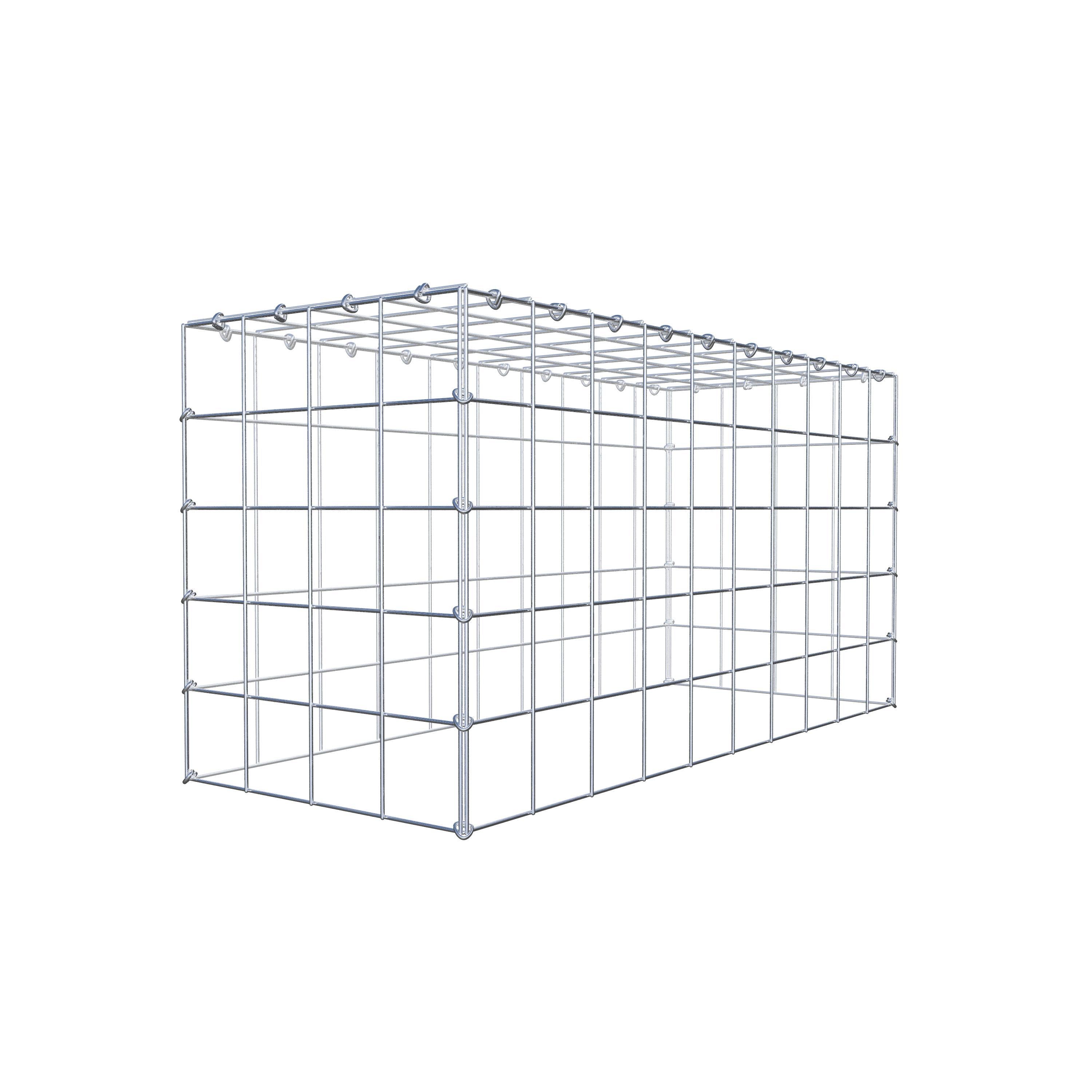 Typ 3 påbyggnadsgabion 100 cm x 50 cm x 40 cm (L x H x D), maskstorlek 10 cm x 10 cm, C-ring