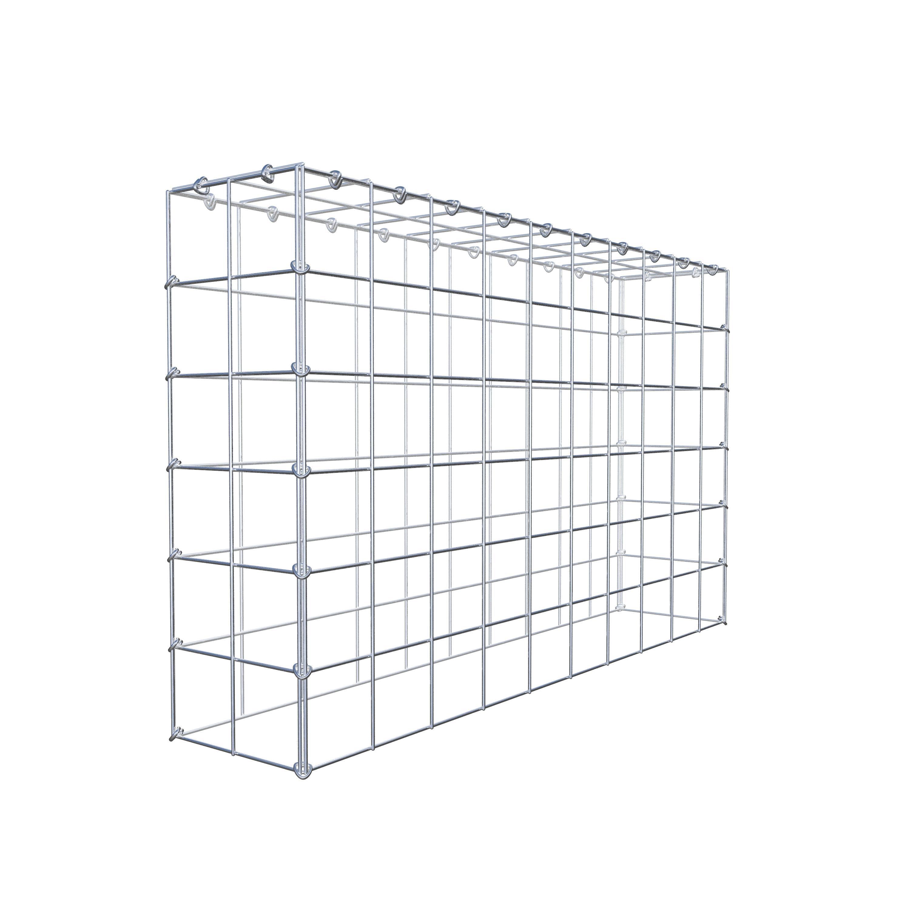 Typ 3 påbyggnadsgabion 100 cm x 60 cm x 20 cm (L x H x D), maskstorlek 10 cm x 10 cm, C-ring