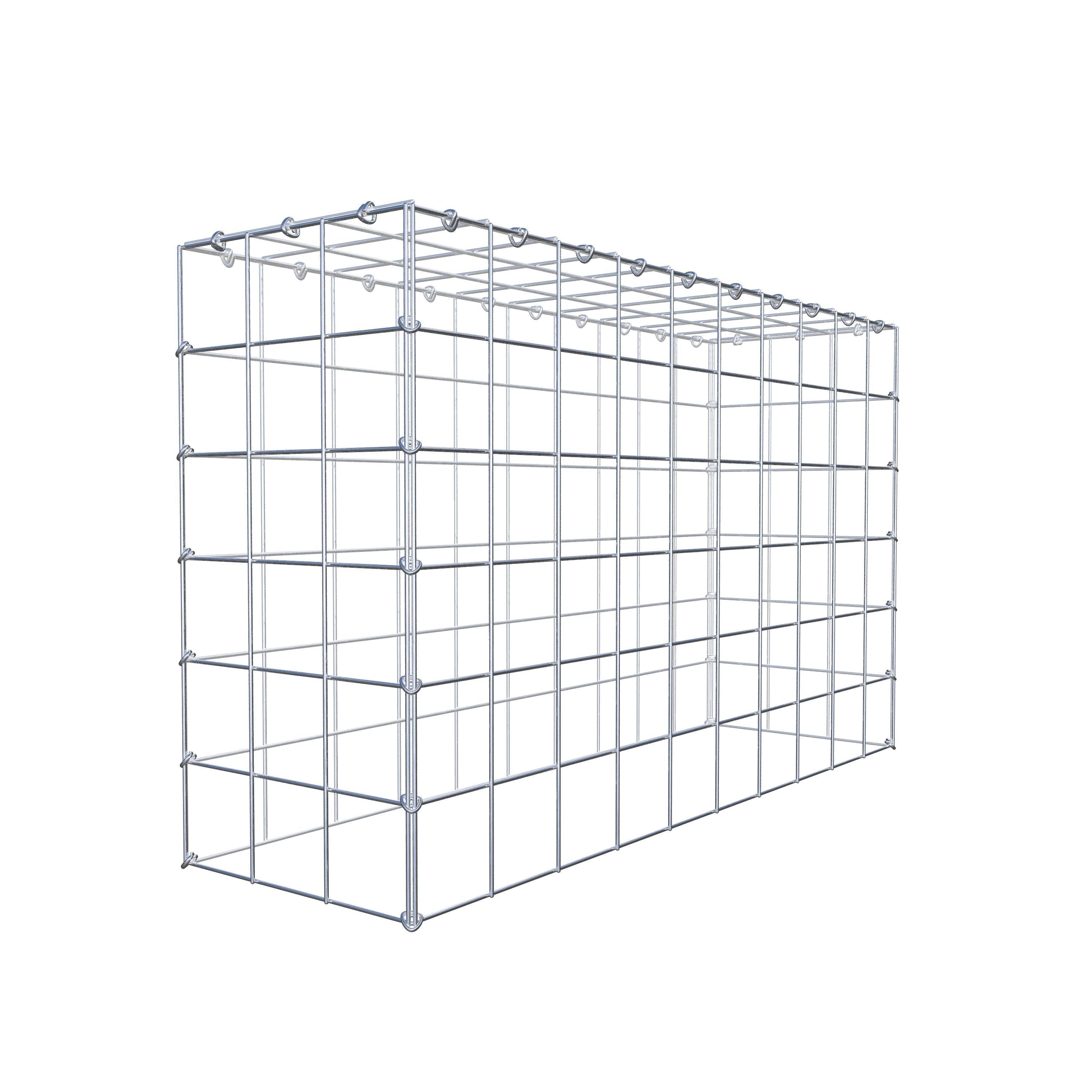 Typ 3 påbyggnadsgabion 100 cm x 60 cm x 30 cm (L x H x D), maskstorlek 10 cm x 10 cm, C-ring