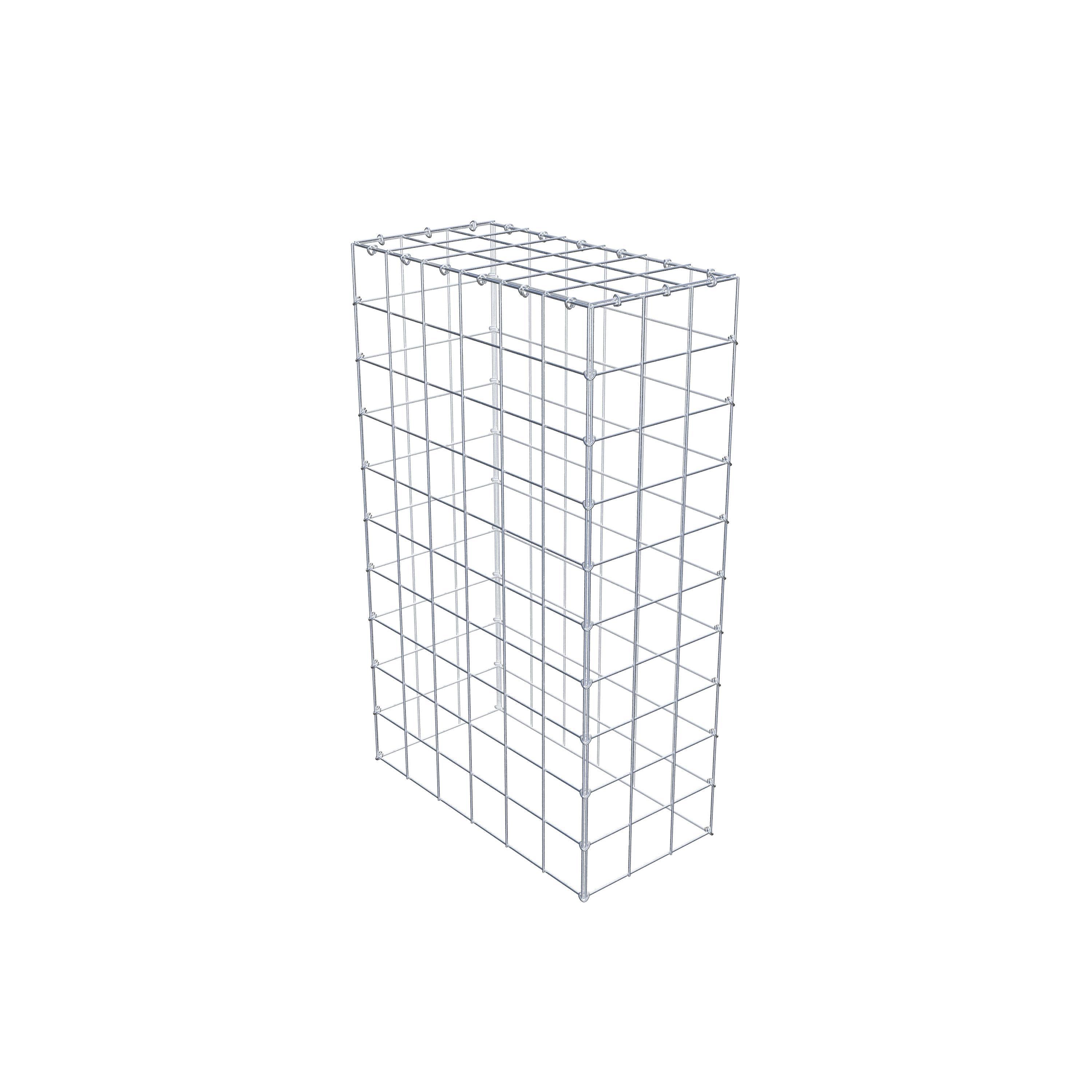 Typ 3 påbyggnadsgabion 100 cm x 60 cm x 30 cm (L x H x D), maskstorlek 10 cm x 10 cm, C-ring