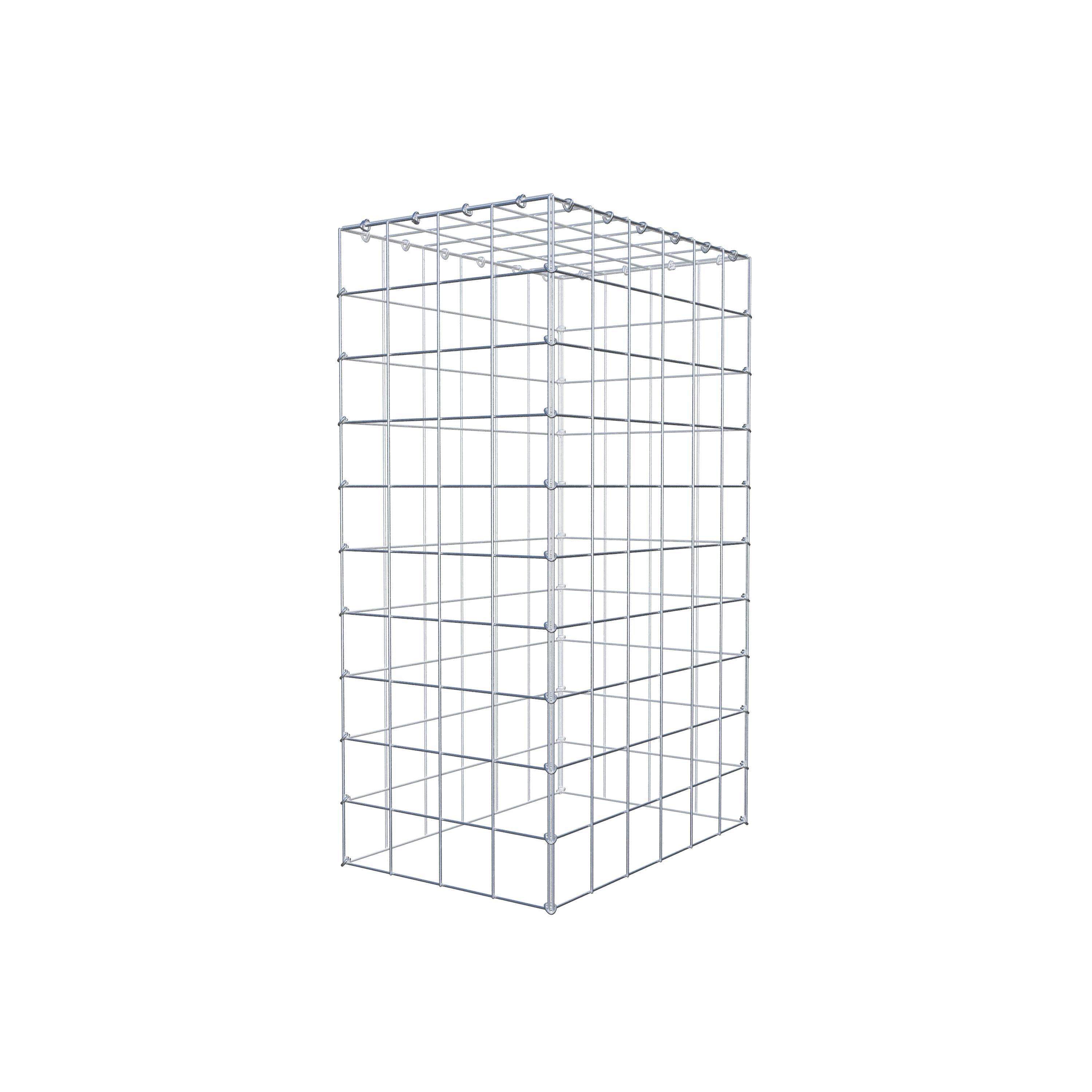 Typ 3 påbyggnadsgabion 100 cm x 60 cm x 40 cm (L x H x D), maskstorlek 10 cm x 10 cm, C-ring