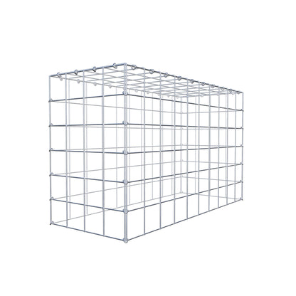 Typ 3 påbyggnadsgabion 100 cm x 60 cm x 40 cm (L x H x D), maskstorlek 10 cm x 10 cm, C-ring