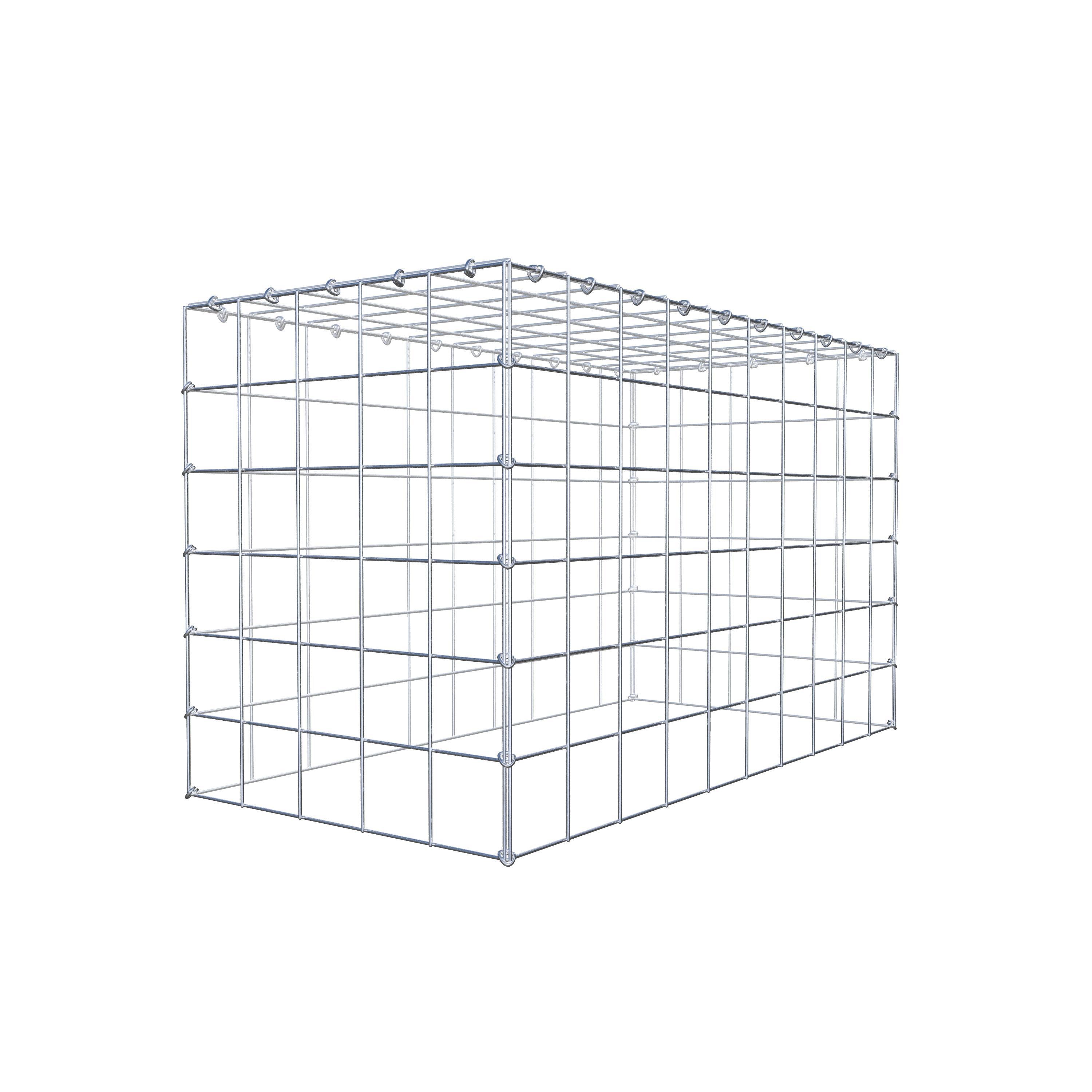 Typ 3 påbyggnadsgabion 100 cm x 60 cm x 50 cm (L x H x D), maskstorlek 10 cm x 10 cm, C-ring