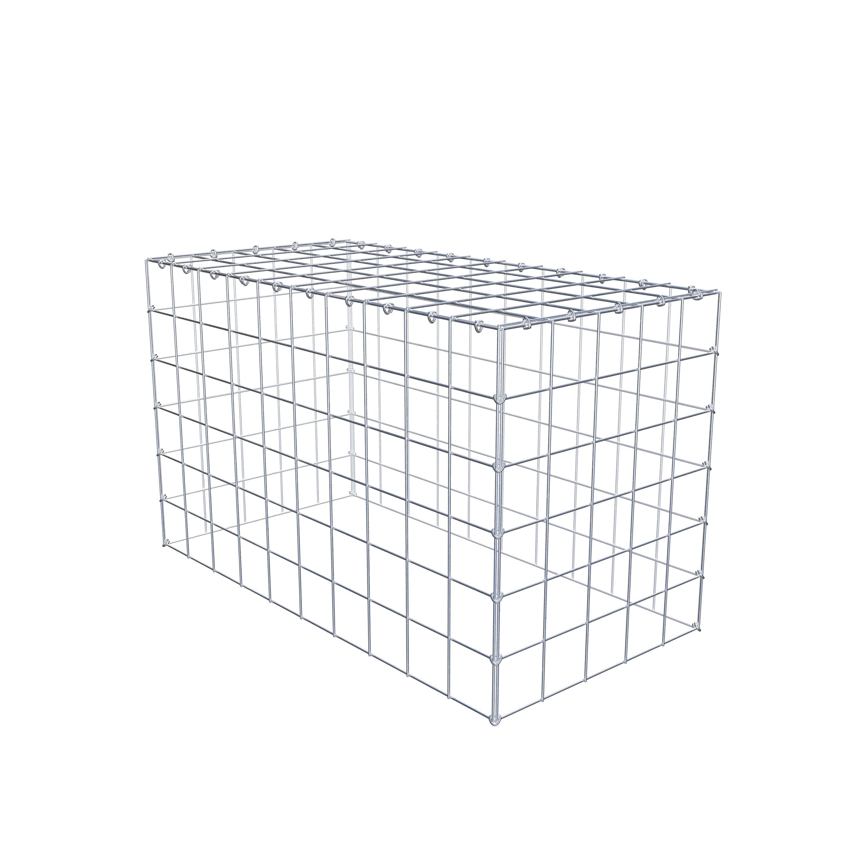 Typ 3 påbyggnadsgabion 100 cm x 60 cm x 50 cm (L x H x D), maskstorlek 10 cm x 10 cm, C-ring