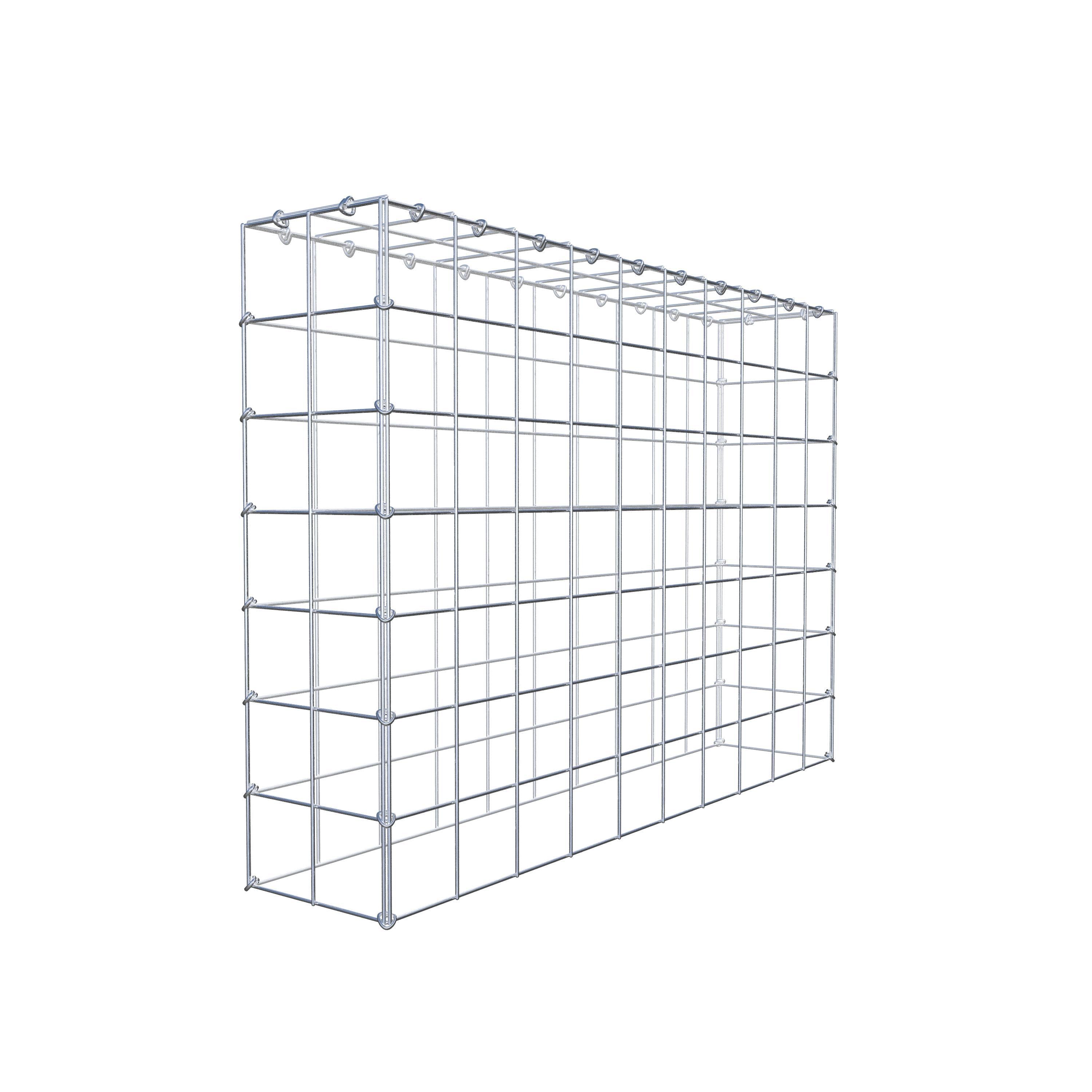 Typ 3 påbyggnadsgabion 100 cm x 70 cm x 20 cm (L x H x D), maskstorlek 10 cm x 10 cm, C-ring