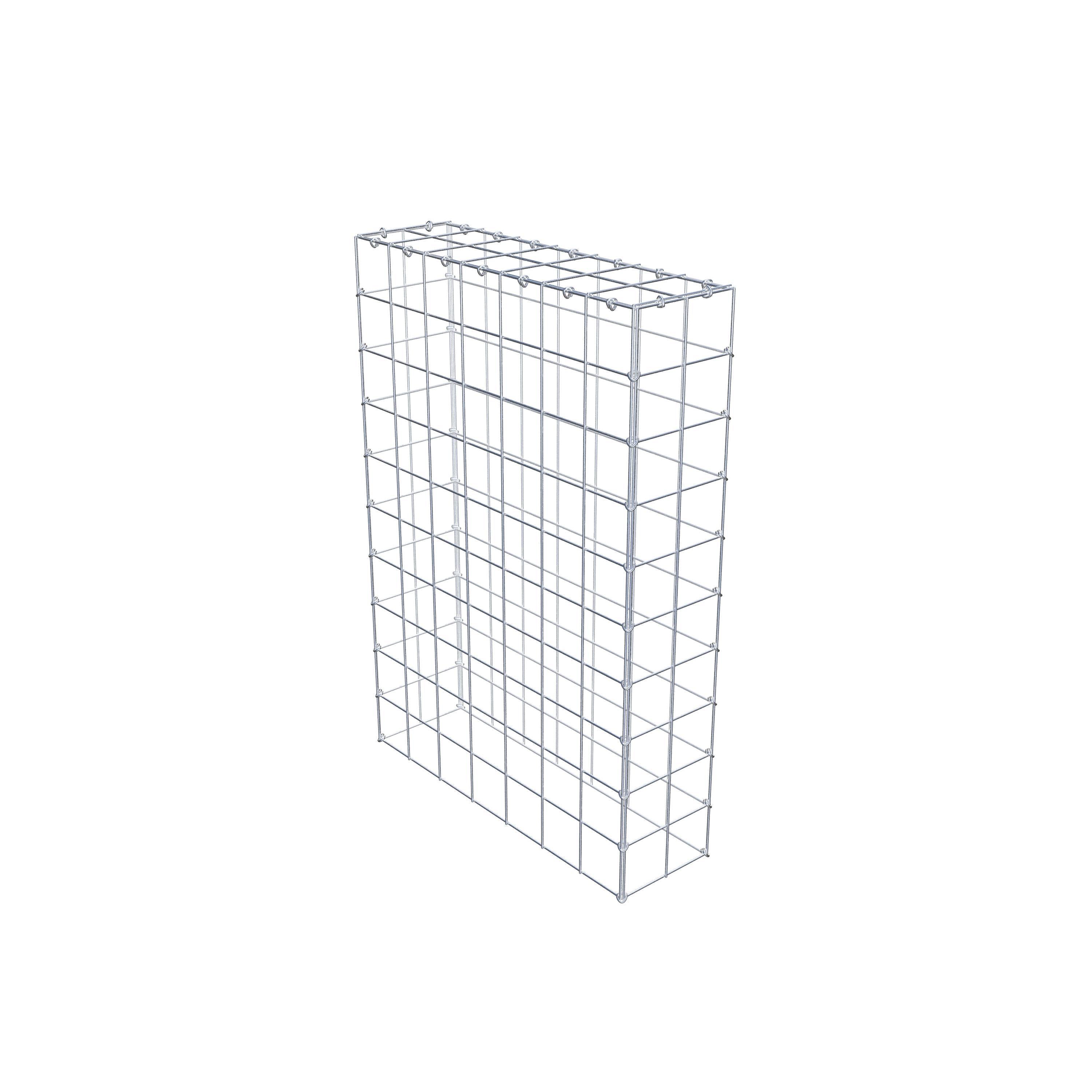 Typ 3 påbyggnadsgabion 100 cm x 70 cm x 20 cm (L x H x D), maskstorlek 10 cm x 10 cm, C-ring