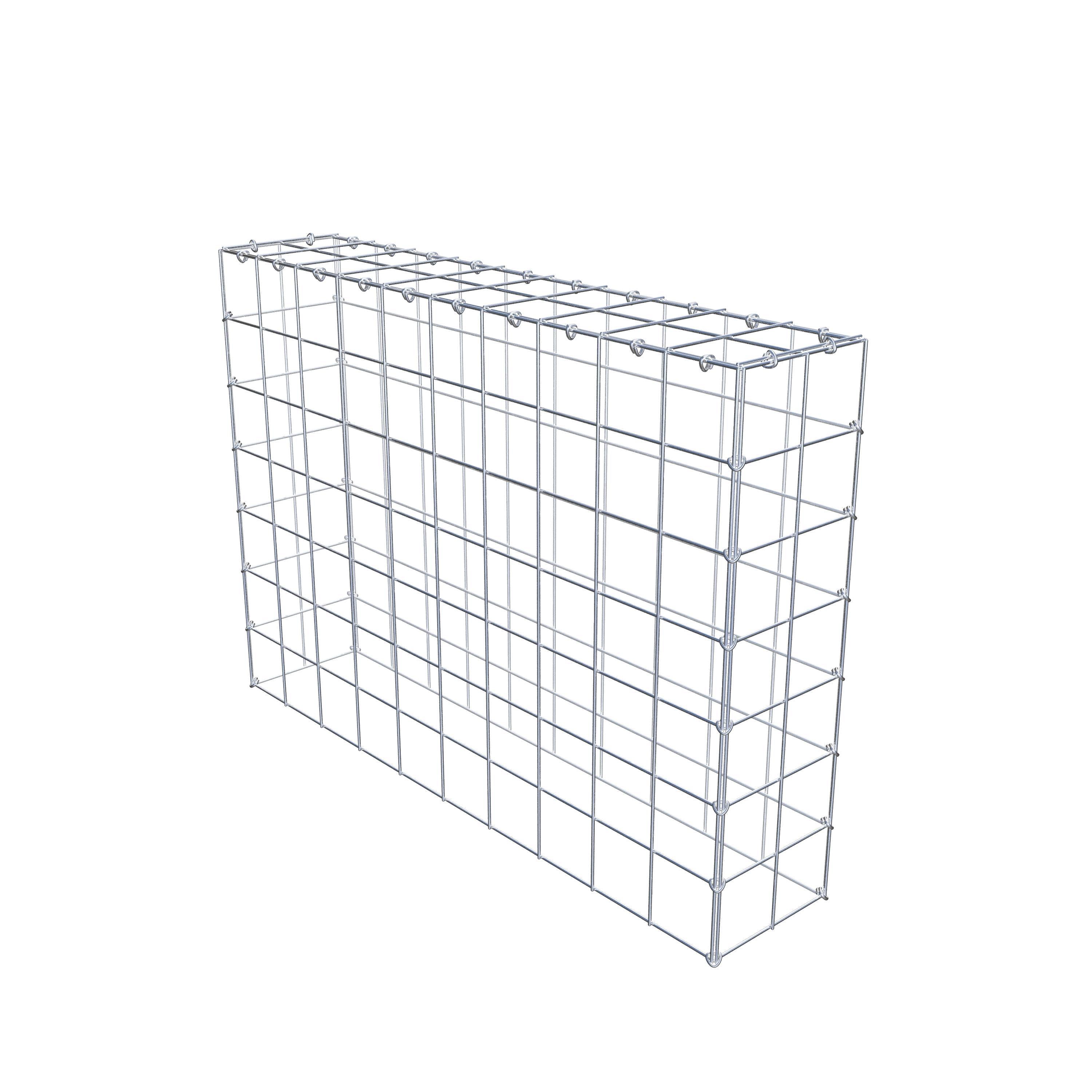 Monteret gabion type 3 100 cm x 70 cm x 20 cm (L x H x D), maskestørrelse 10 cm x 10 cm, C-ring