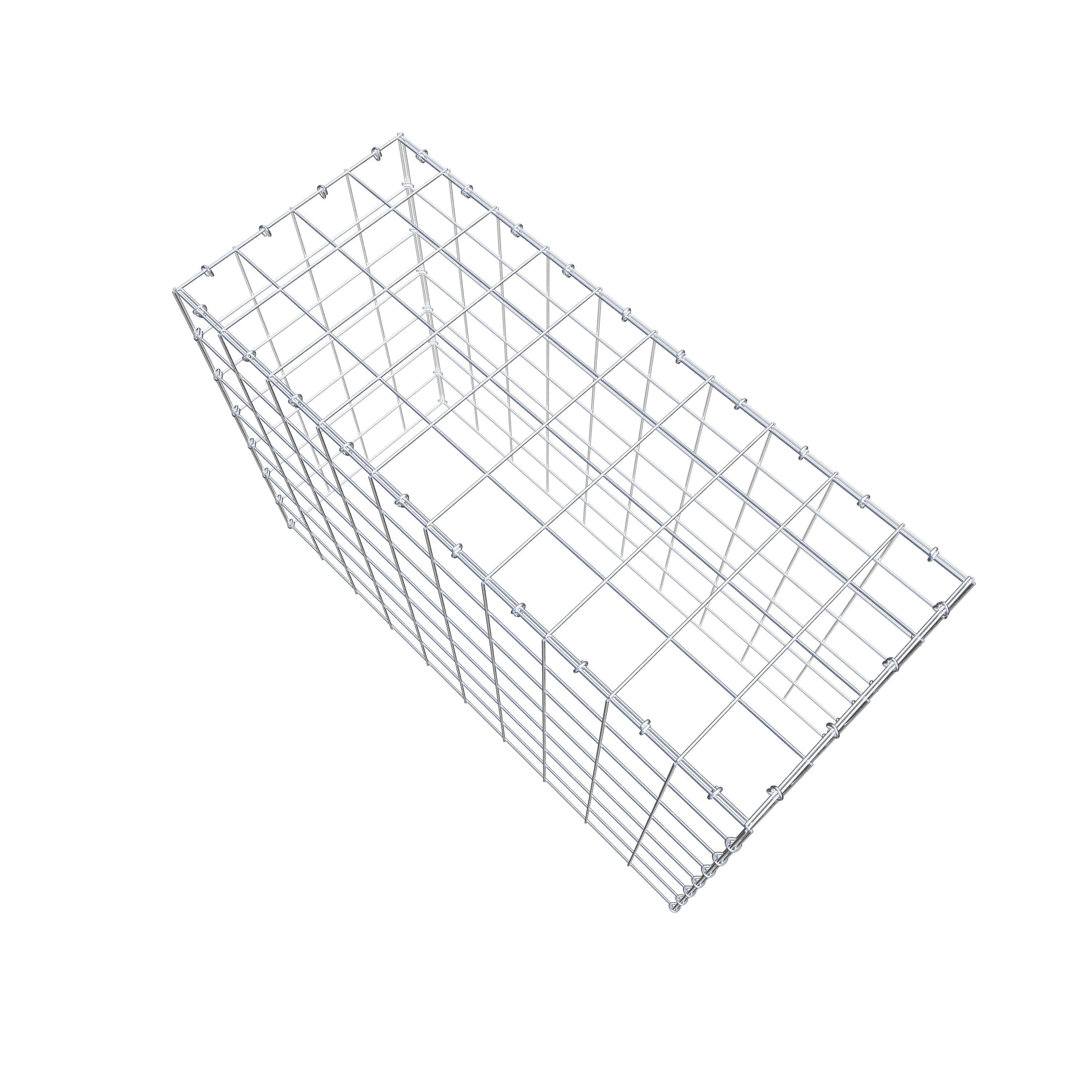 Monteret gabion type 3 100 cm x 70 cm x 40 cm (L x H x D), maskestørrelse 10 cm x 10 cm, C-ring