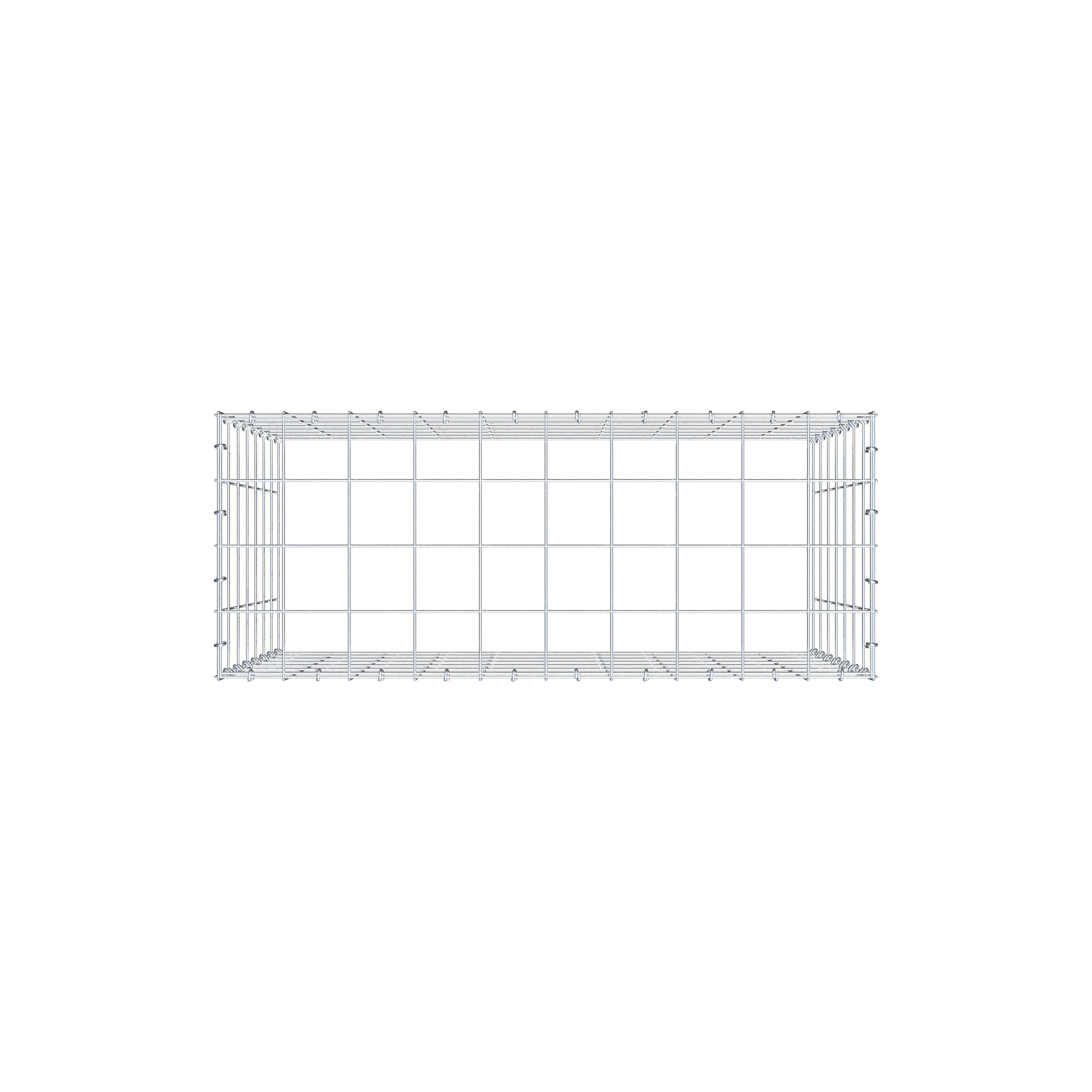 Opzetpaal type 3 100 cm x 70 cm x 40 cm (L x H x D), maaswijdte 10 cm x 10 cm, C-ring