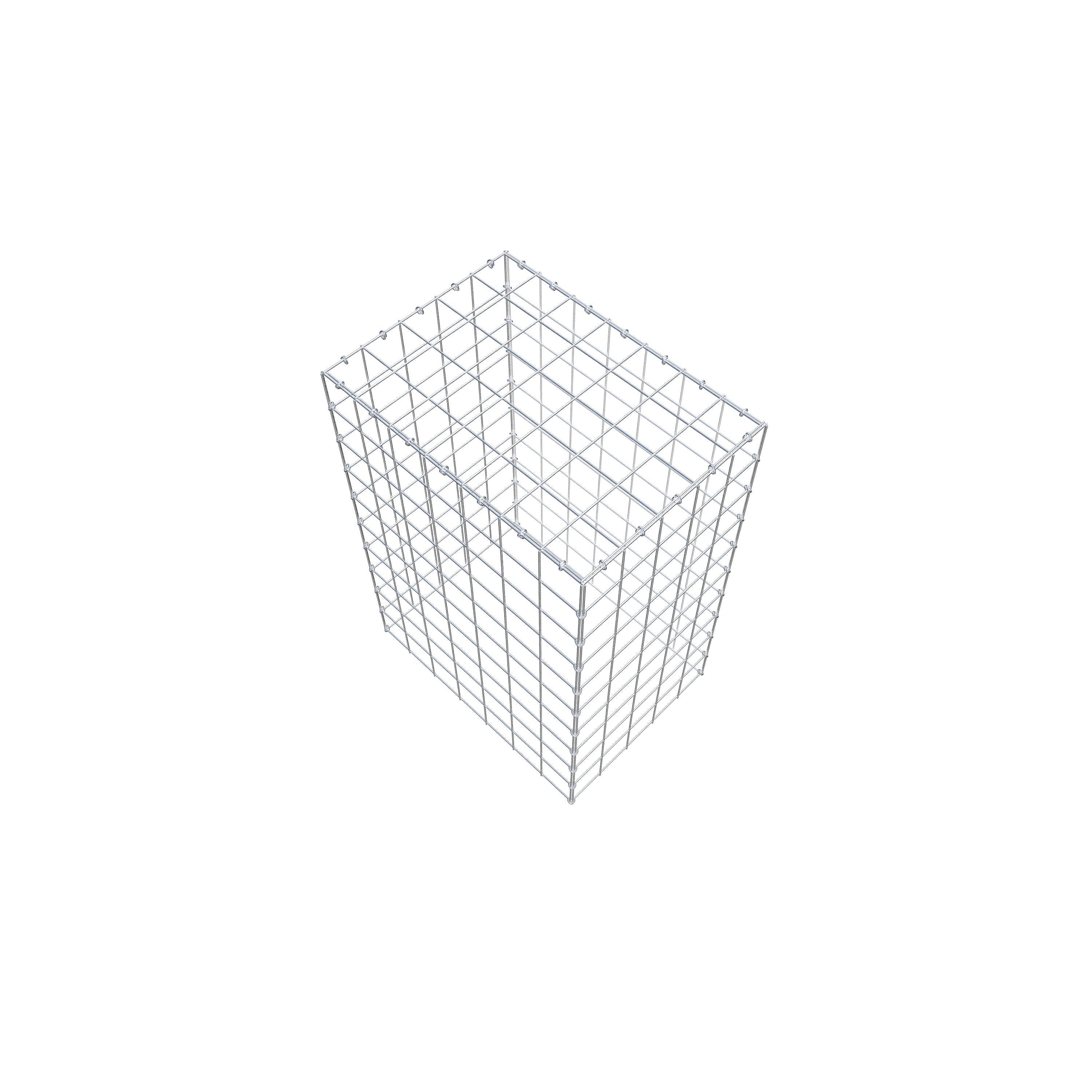 Typ 3 påbyggnadsgabion 100 cm x 70 cm x 50 cm (L x H x D), maskstorlek 10 cm x 10 cm, C-ring