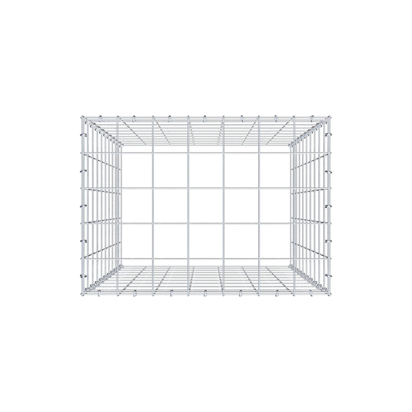 Gabião Tipo 3 100 cm x 70 cm x 50 cm (C x A x P), malhagem 10 cm x 10 cm, anel C
