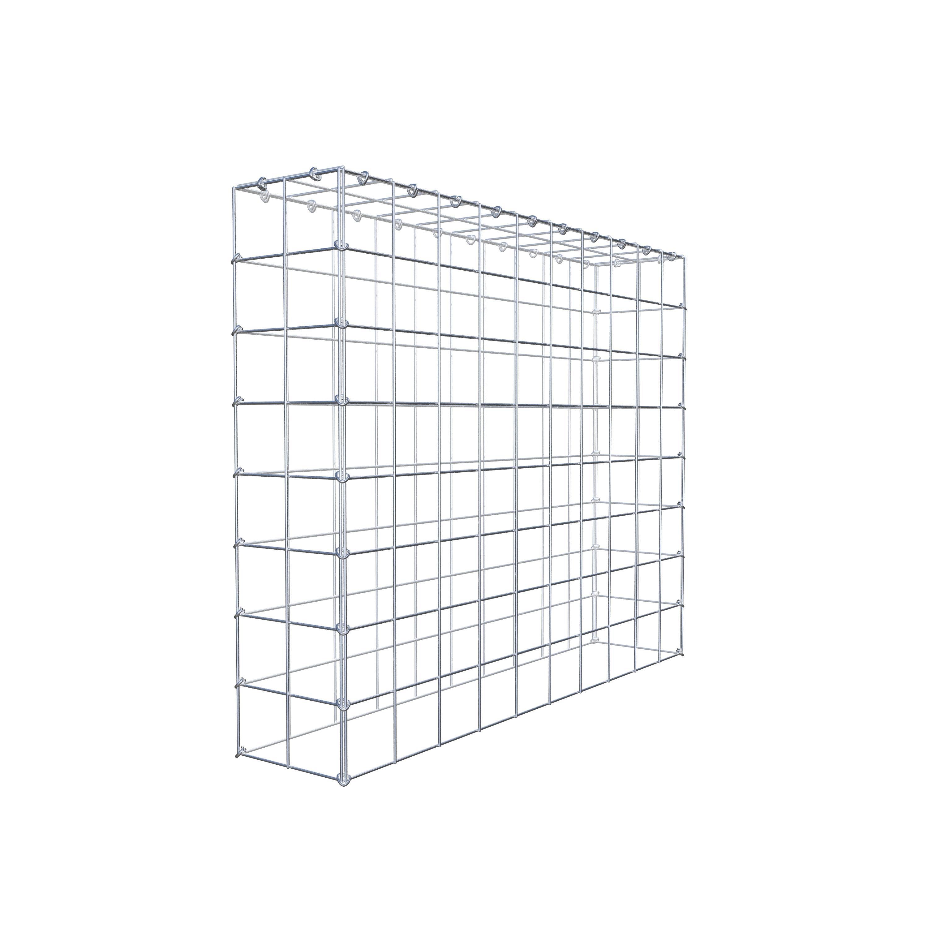 Typ 3 påbyggnadsgabion 100 cm x 80 cm x 20 cm (L x H x D), maskstorlek 10 cm x 10 cm, C-ring