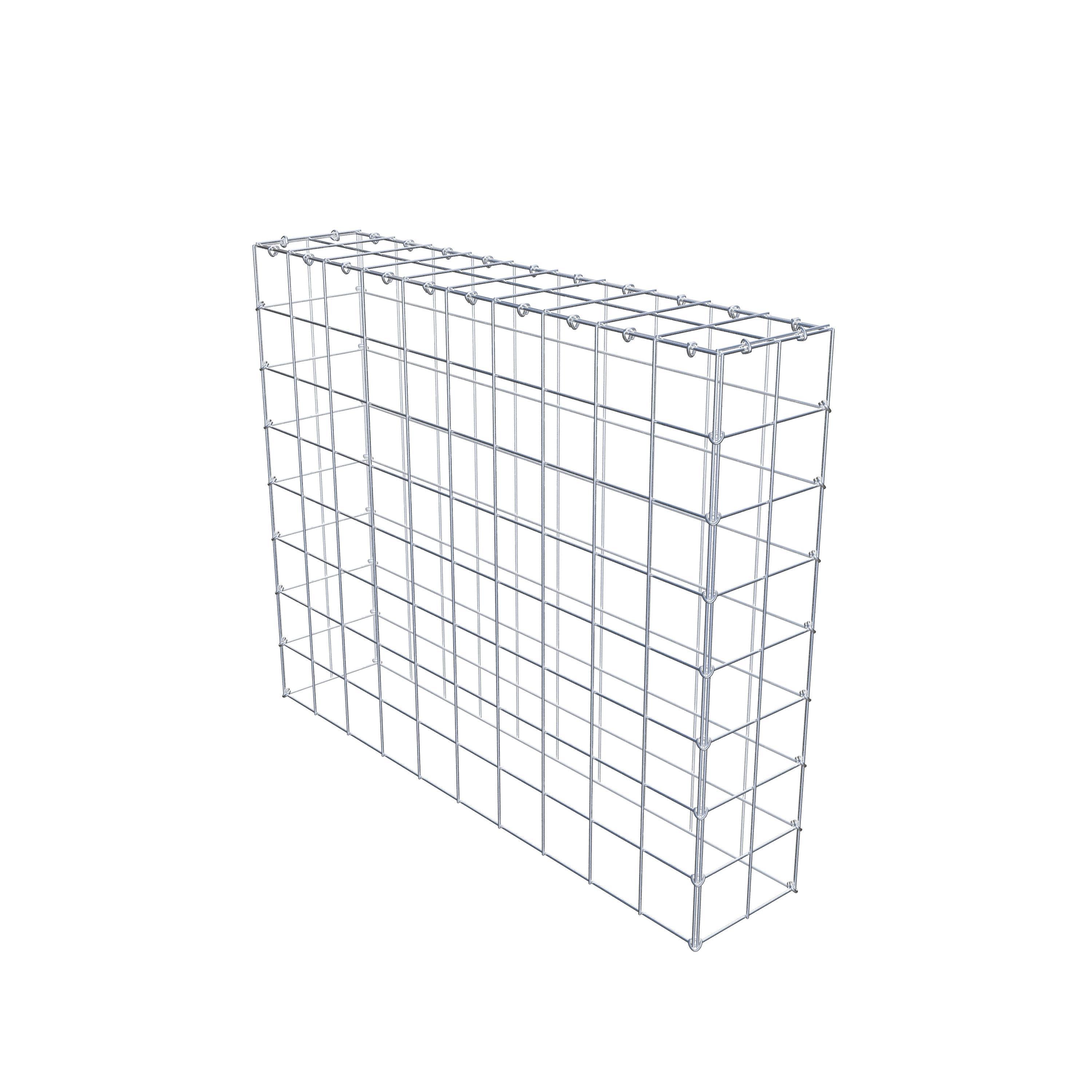 Typ 3 påbyggnadsgabion 100 cm x 80 cm x 20 cm (L x H x D), maskstorlek 10 cm x 10 cm, C-ring