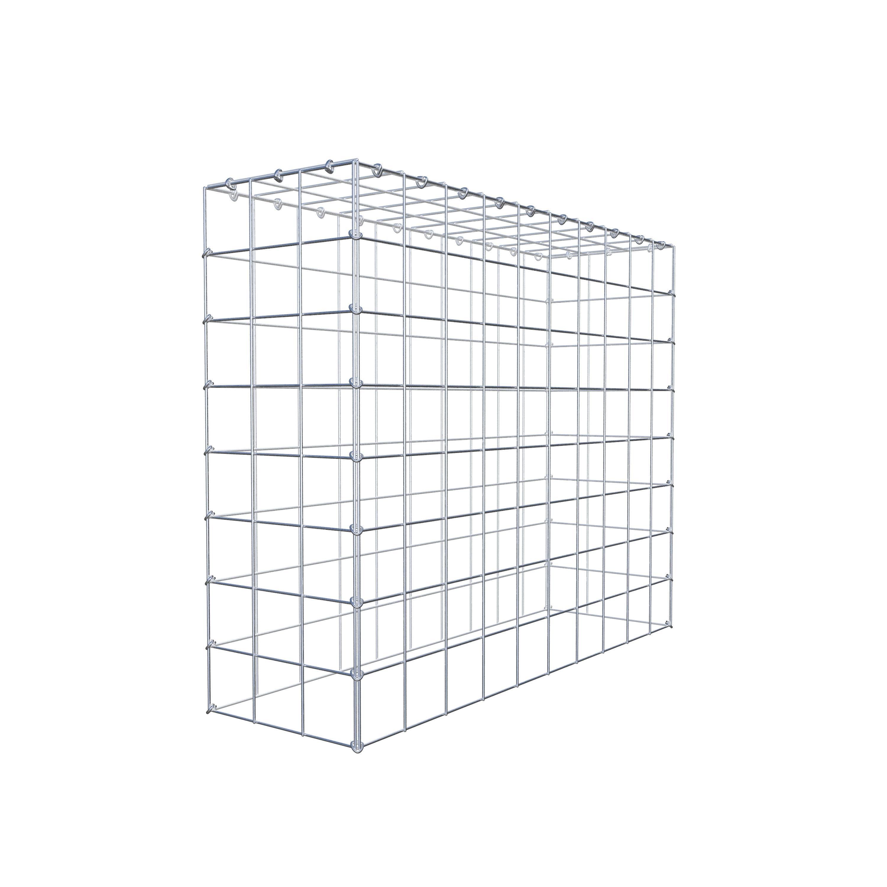 Typ 3 påbyggnadsgabion 100 cm x 80 cm x 30 cm (L x H x D), maskstorlek 10 cm x 10 cm, C-ring