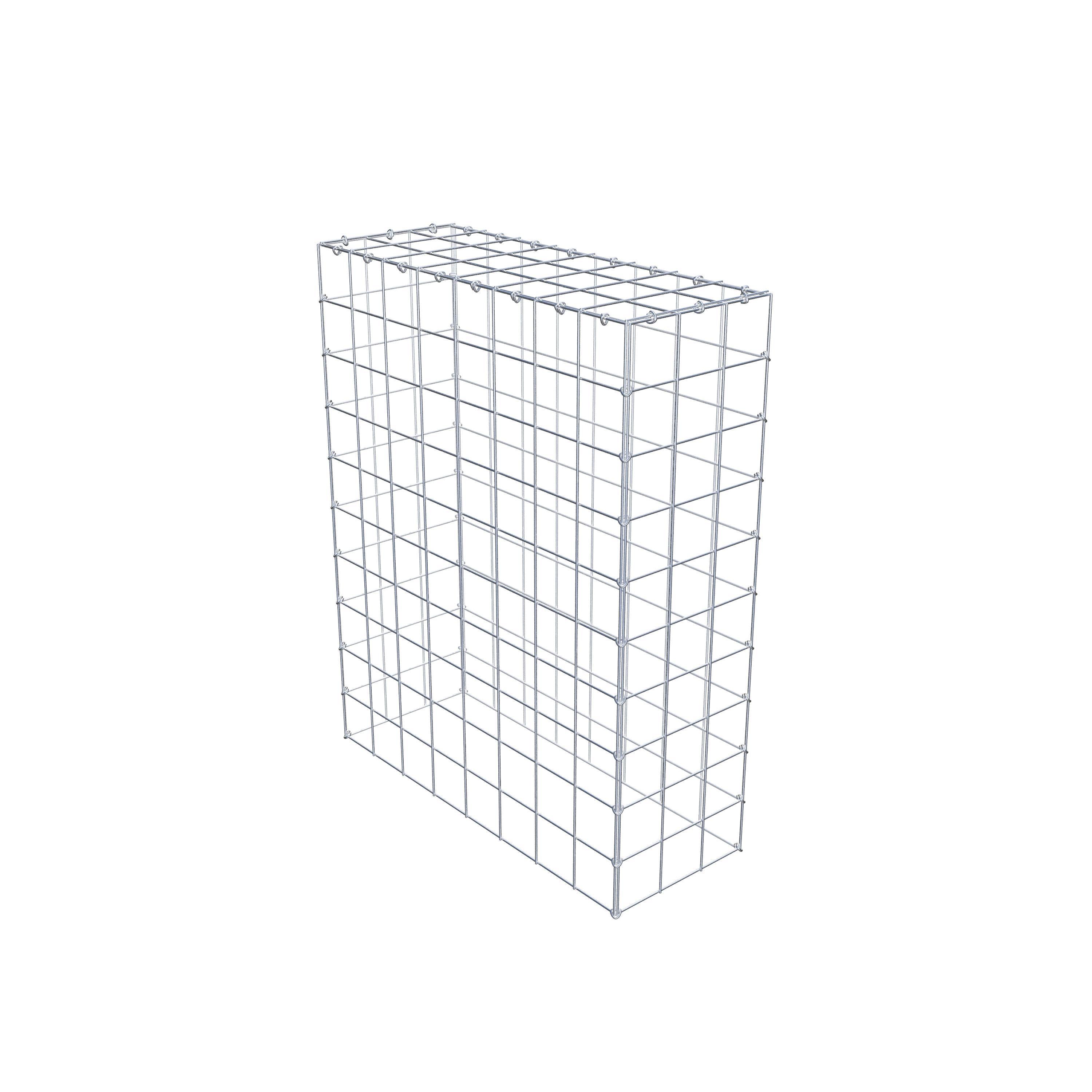 Typ 3 påbyggnadsgabion 100 cm x 80 cm x 30 cm (L x H x D), maskstorlek 10 cm x 10 cm, C-ring