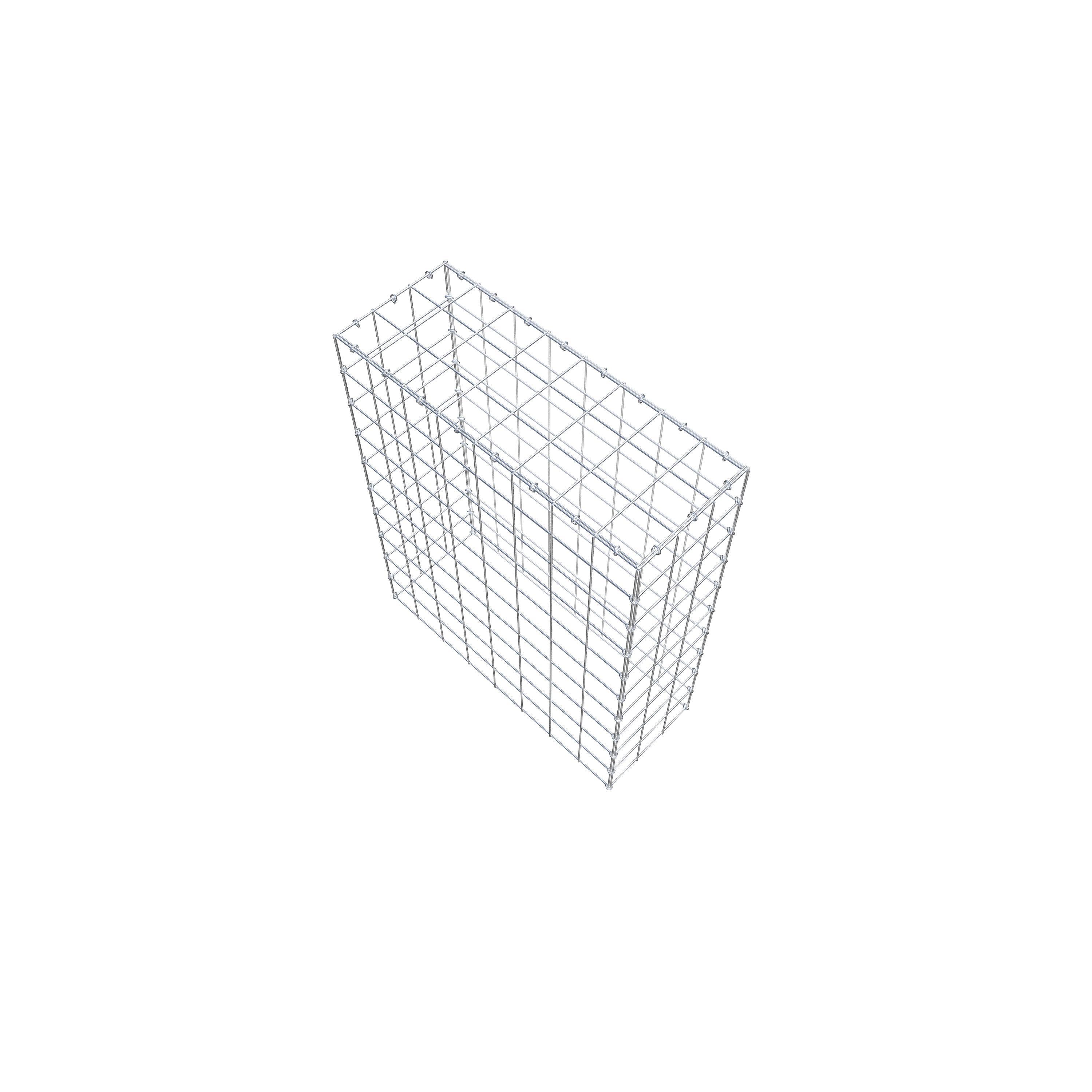 Typ 3 påbyggnadsgabion 100 cm x 80 cm x 30 cm (L x H x D), maskstorlek 10 cm x 10 cm, C-ring