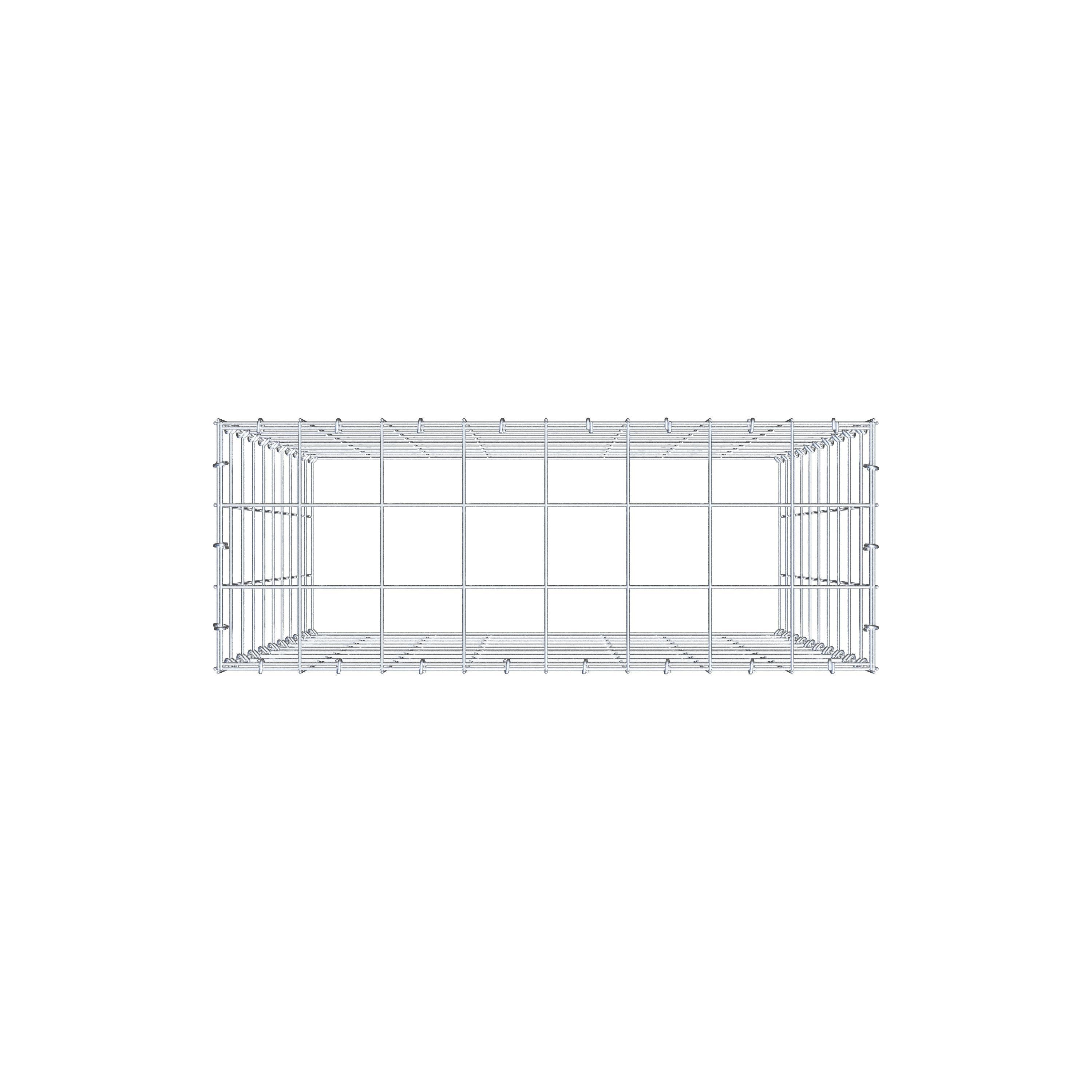 Fourche rapportée type 3 100 cm x 80 cm x 30 cm (L x H x P), mailles 10 cm x 10 cm, anneau C