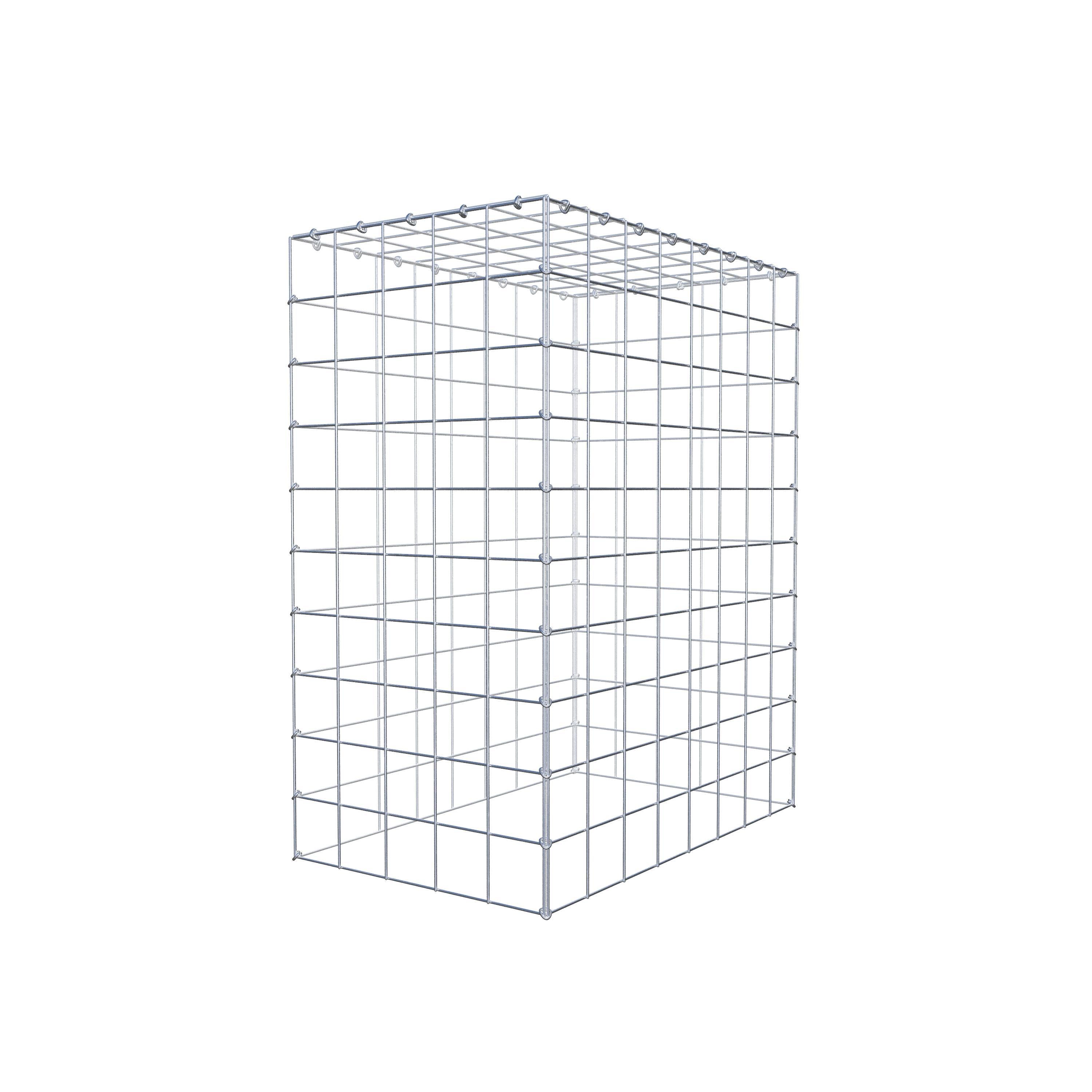 Typ 3 påbyggnadsgabion 100 cm x 80 cm x 50 cm (L x H x D), maskstorlek 10 cm x 10 cm, C-ring