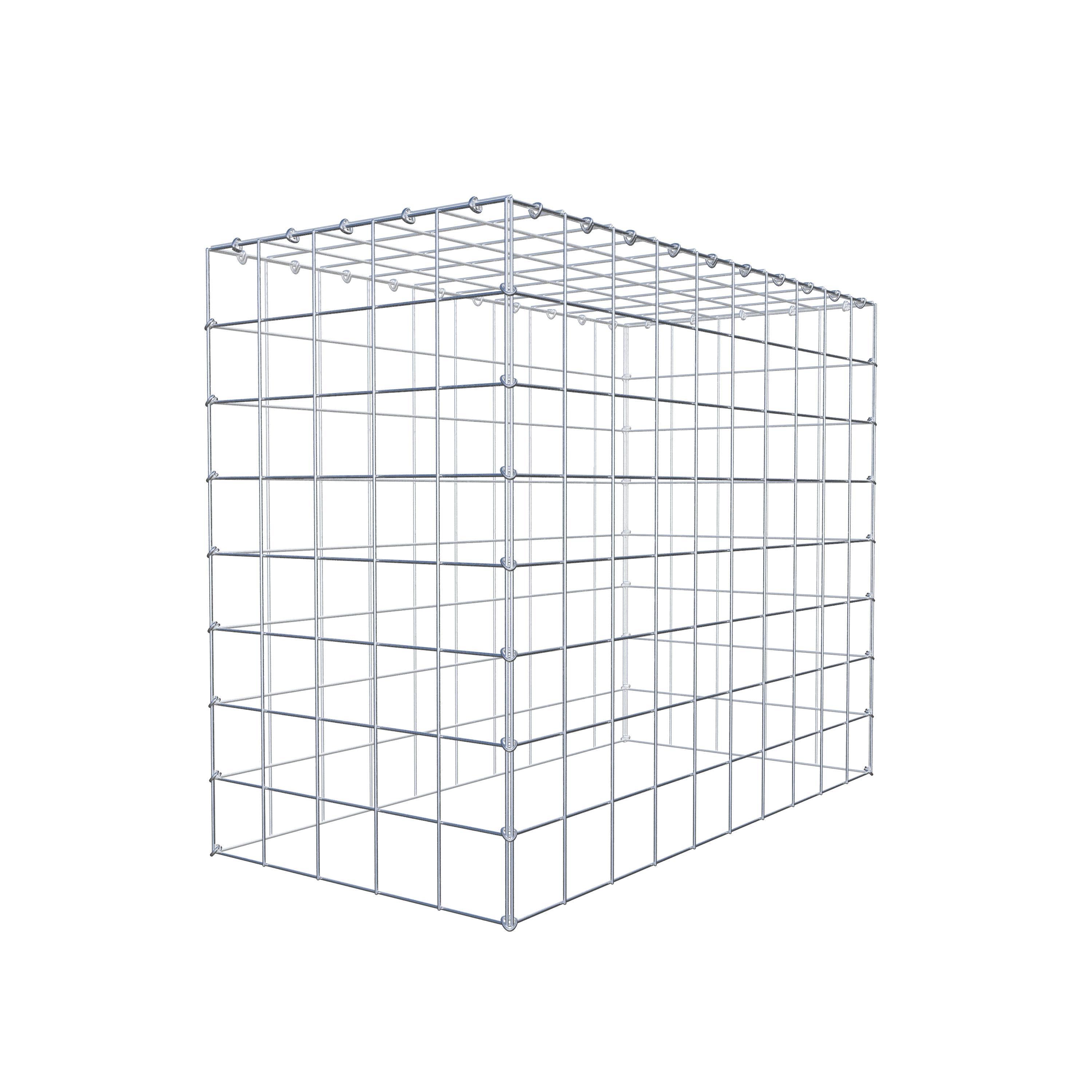 Typ 3 påbyggnadsgabion 100 cm x 80 cm x 50 cm (L x H x D), maskstorlek 10 cm x 10 cm, C-ring