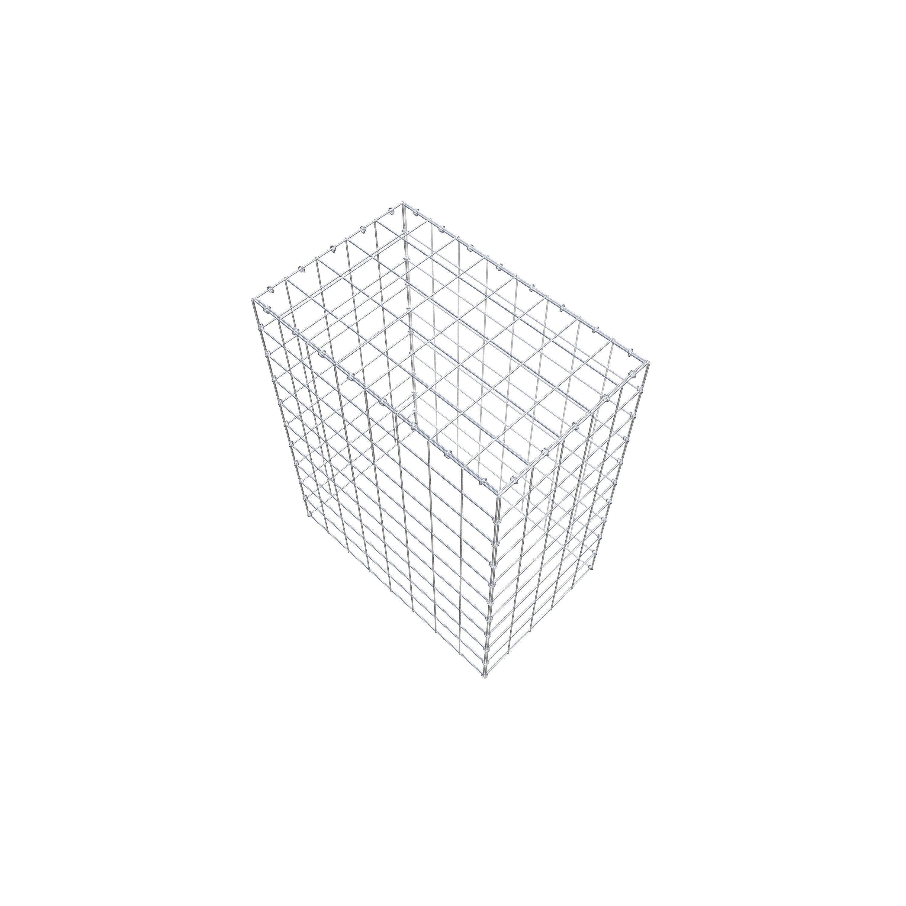 Typ 3 påbyggnadsgabion 100 cm x 80 cm x 50 cm (L x H x D), maskstorlek 10 cm x 10 cm, C-ring