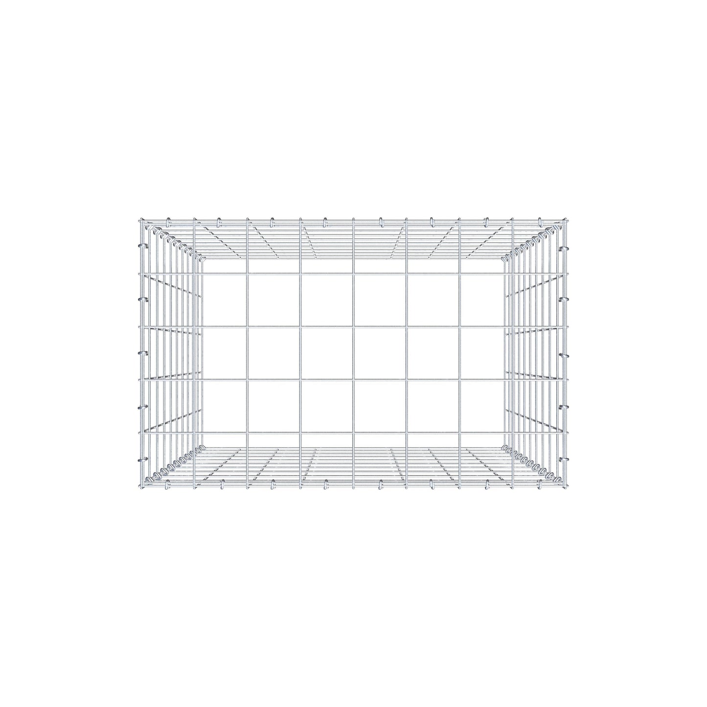 Gabião Tipo 3 100 cm x 80 cm x 50 cm (C x A x P), malhagem 10 cm x 10 cm, anel C