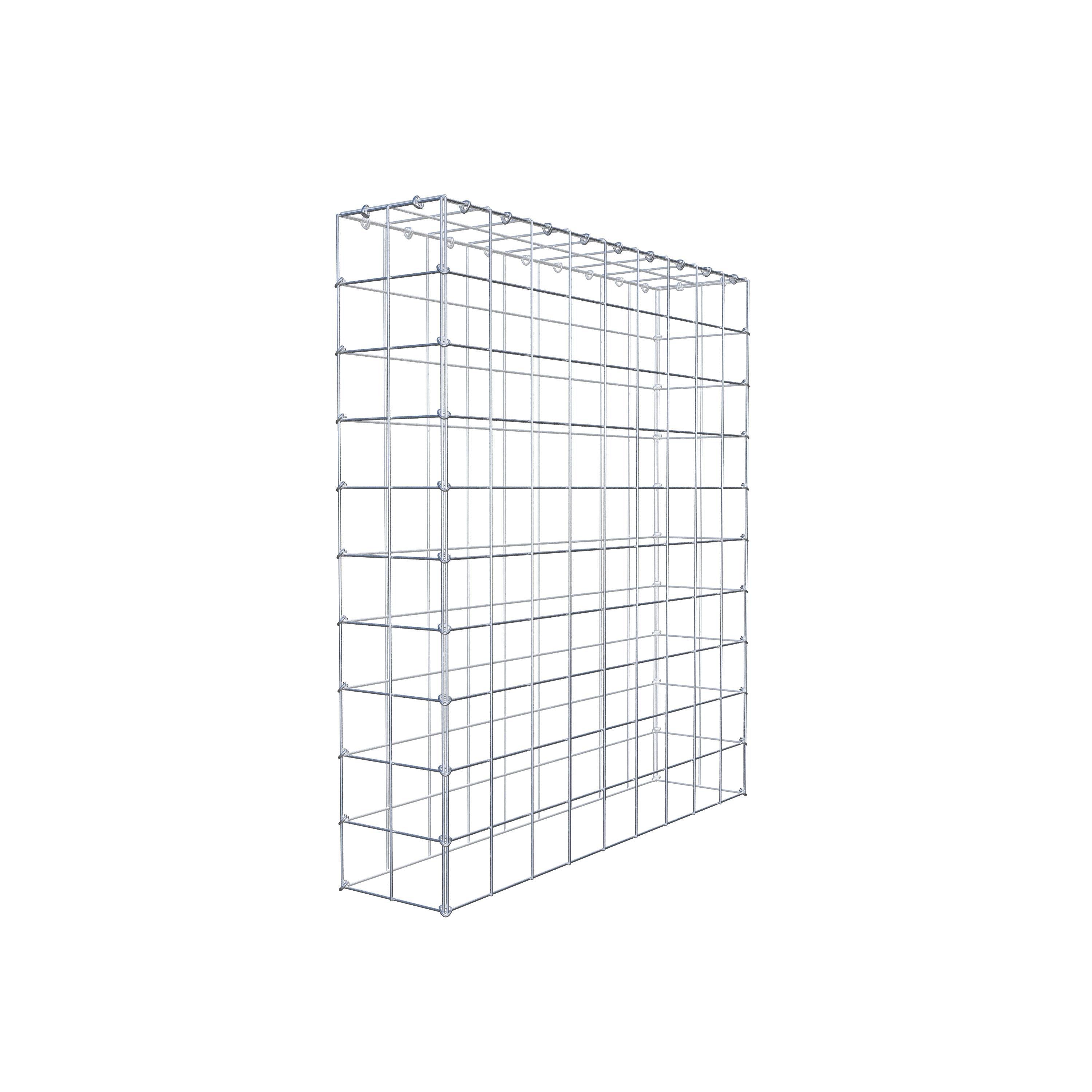 Typ 3 påbyggnadsgabion 100 cm x 90 cm x 20 cm (L x H x D), maskstorlek 10 cm x 10 cm, C-ring