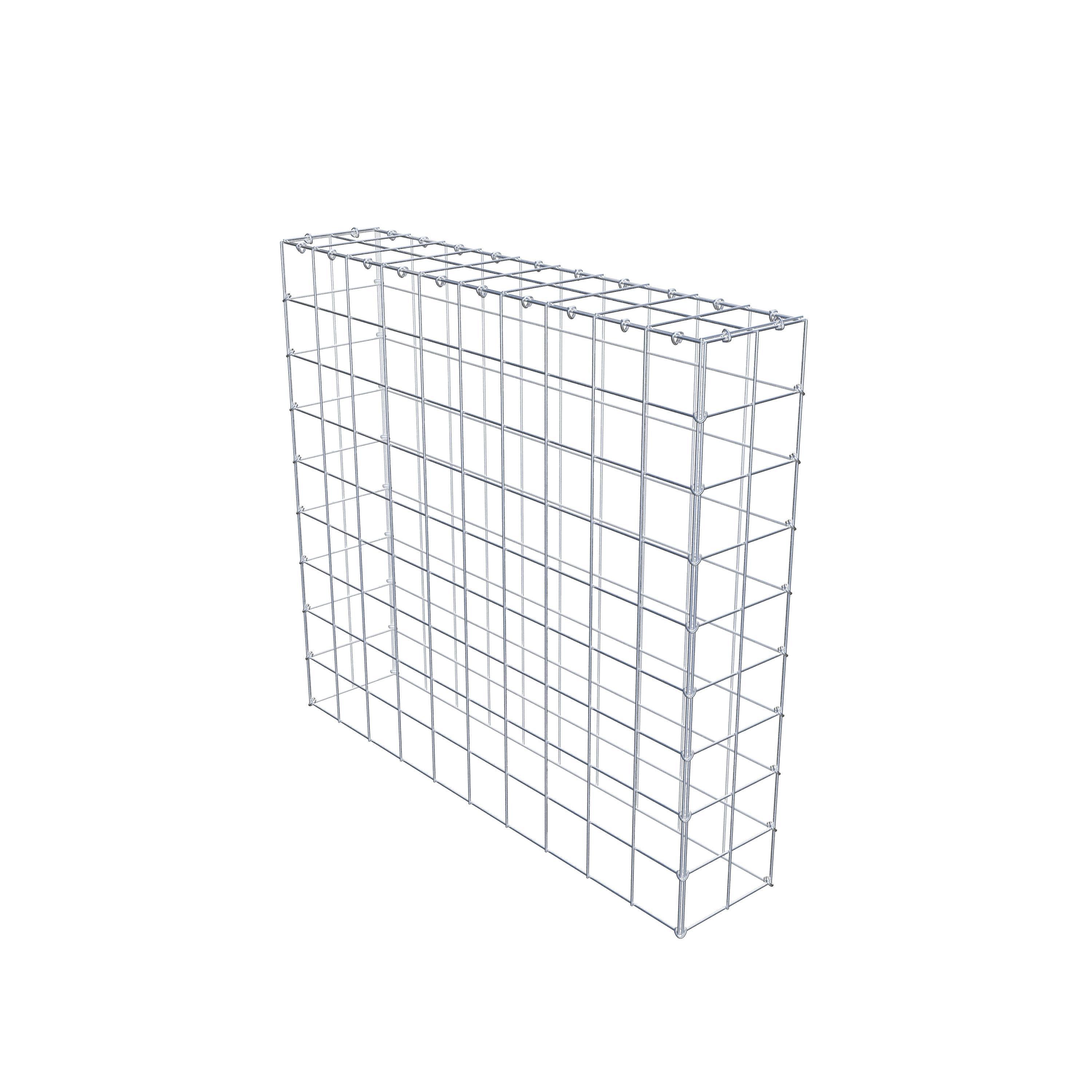 Typ 3 påbyggnadsgabion 100 cm x 90 cm x 20 cm (L x H x D), maskstorlek 10 cm x 10 cm, C-ring