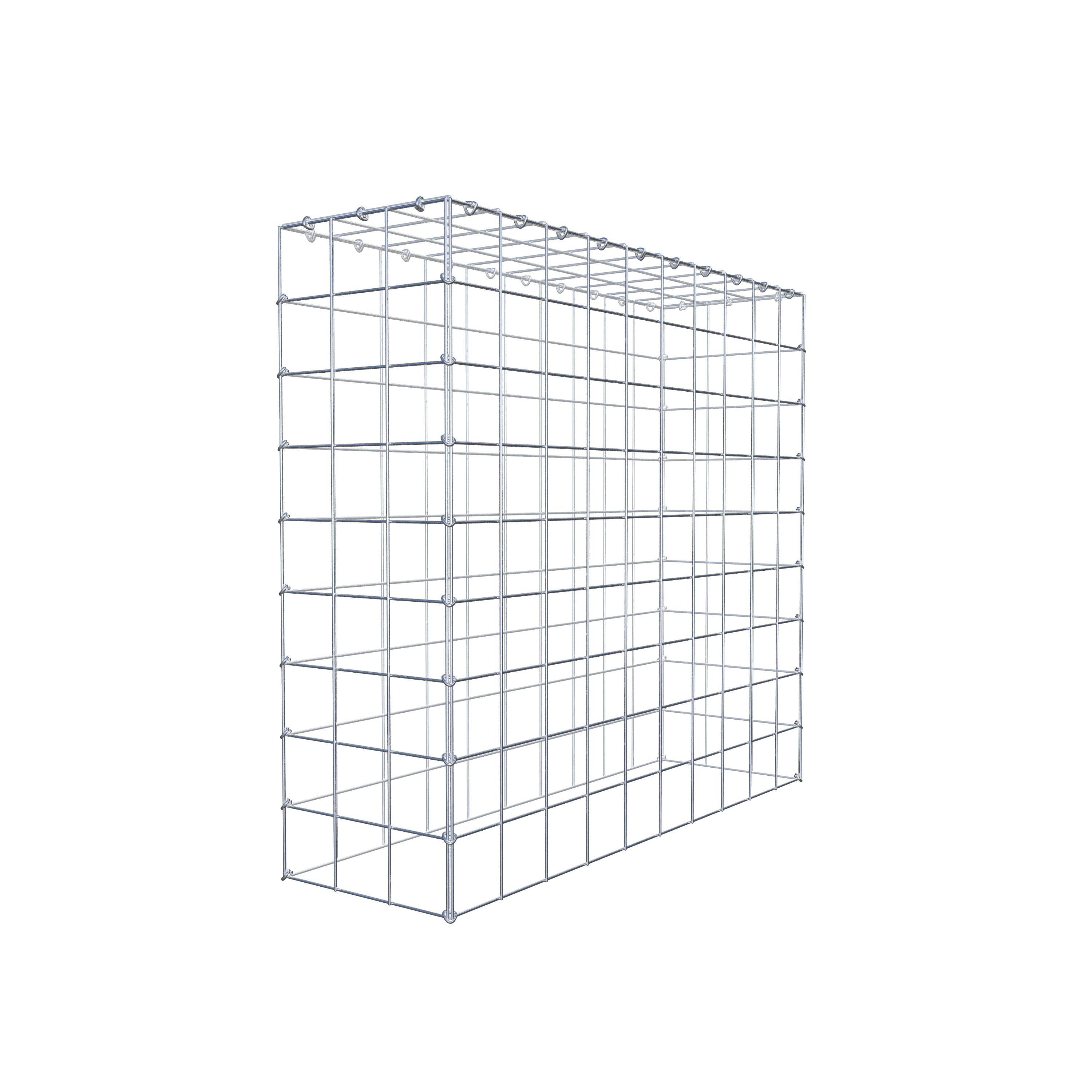 Typ 3 påbyggnadsgabion 100 cm x 90 cm x 30 cm (L x H x D), maskstorlek 10 cm x 10 cm, C-ring