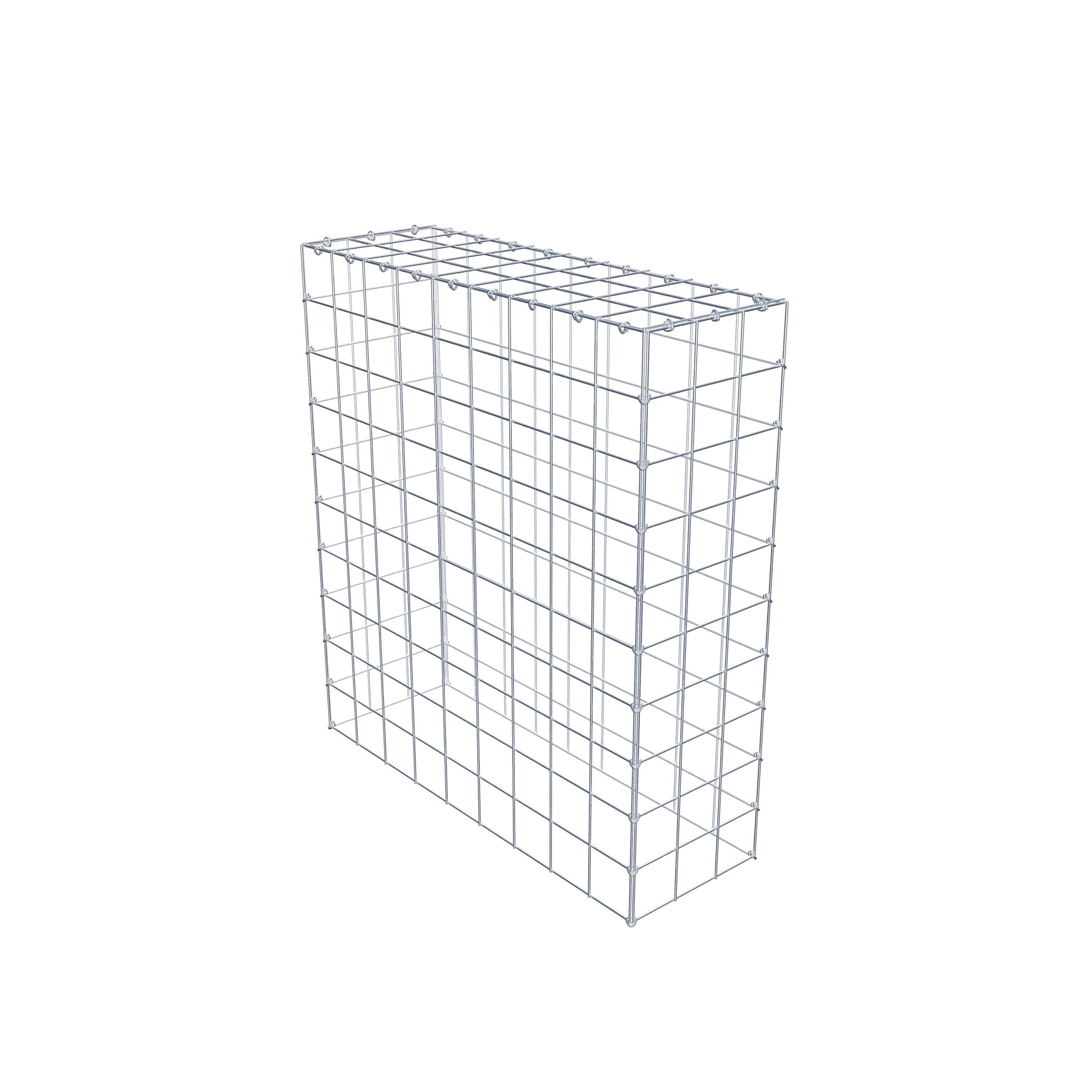 Typ 3 påbyggnadsgabion 100 cm x 90 cm x 30 cm (L x H x D), maskstorlek 10 cm x 10 cm, C-ring