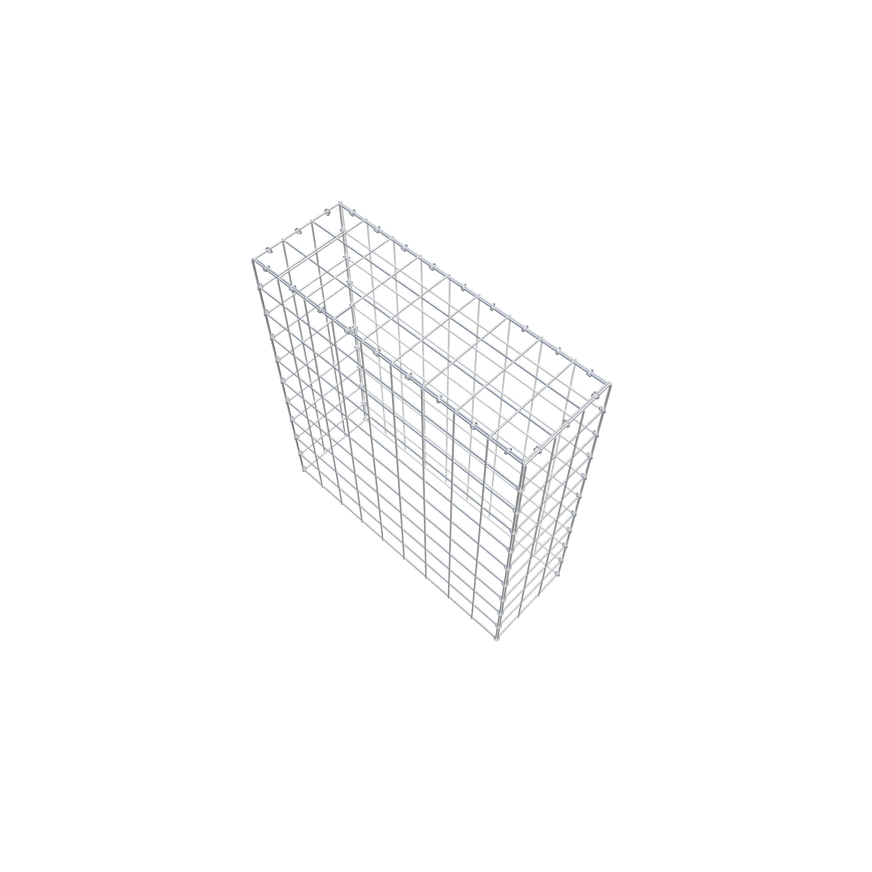 Typ 3 påbyggnadsgabion 100 cm x 90 cm x 30 cm (L x H x D), maskstorlek 10 cm x 10 cm, C-ring