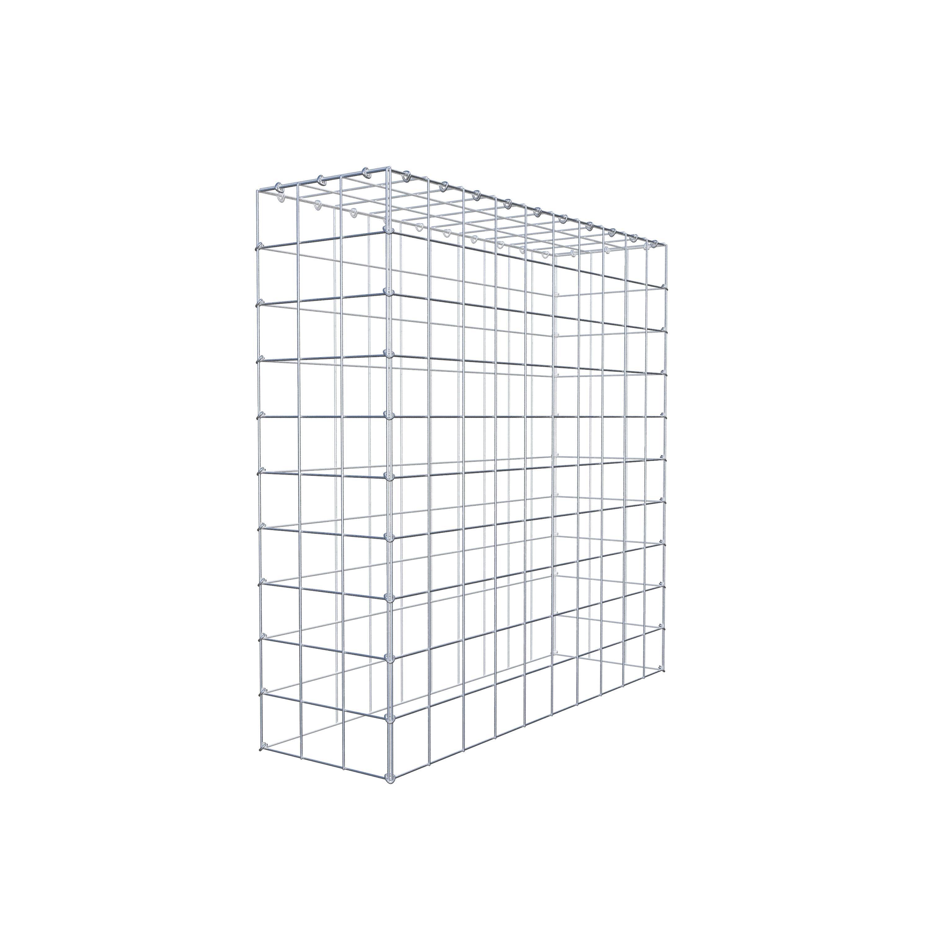 Monteret gabion type 3 100 cm x 100 cm x 30 cm (L x H x D), maskestørrelse 10 cm x 10 cm, C-ring