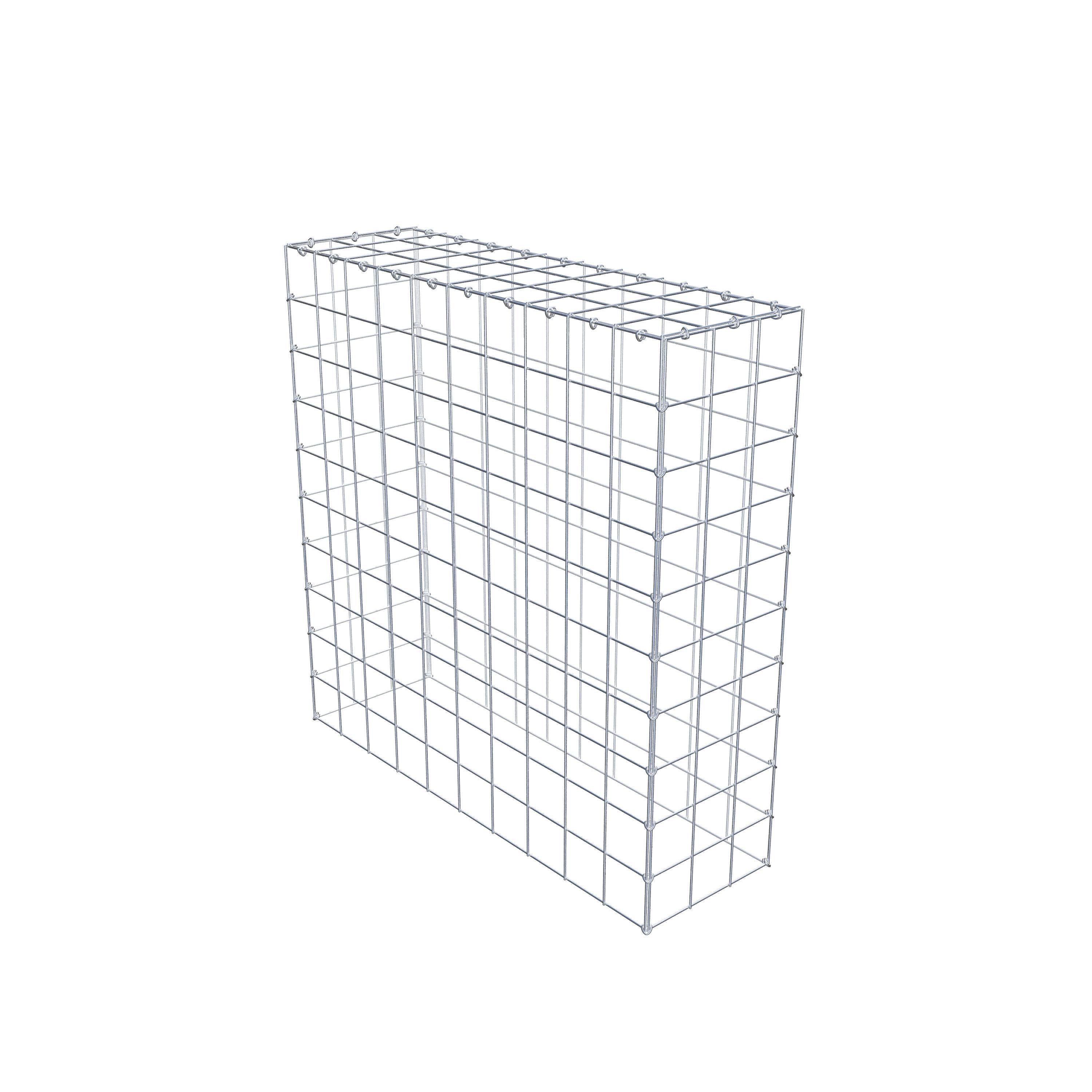 Monteret gabion type 3 100 cm x 100 cm x 30 cm (L x H x D), maskestørrelse 10 cm x 10 cm, C-ring