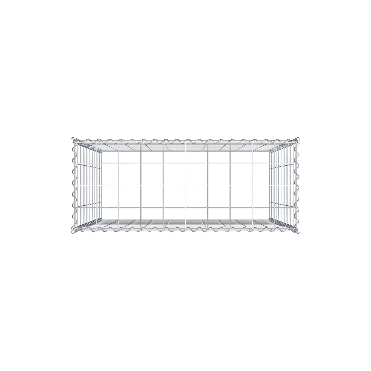 Gabião Tipo 3 100 cm x 100 cm x 40 cm (C x A x P), malhagem 10 cm x 10 cm, espiral
