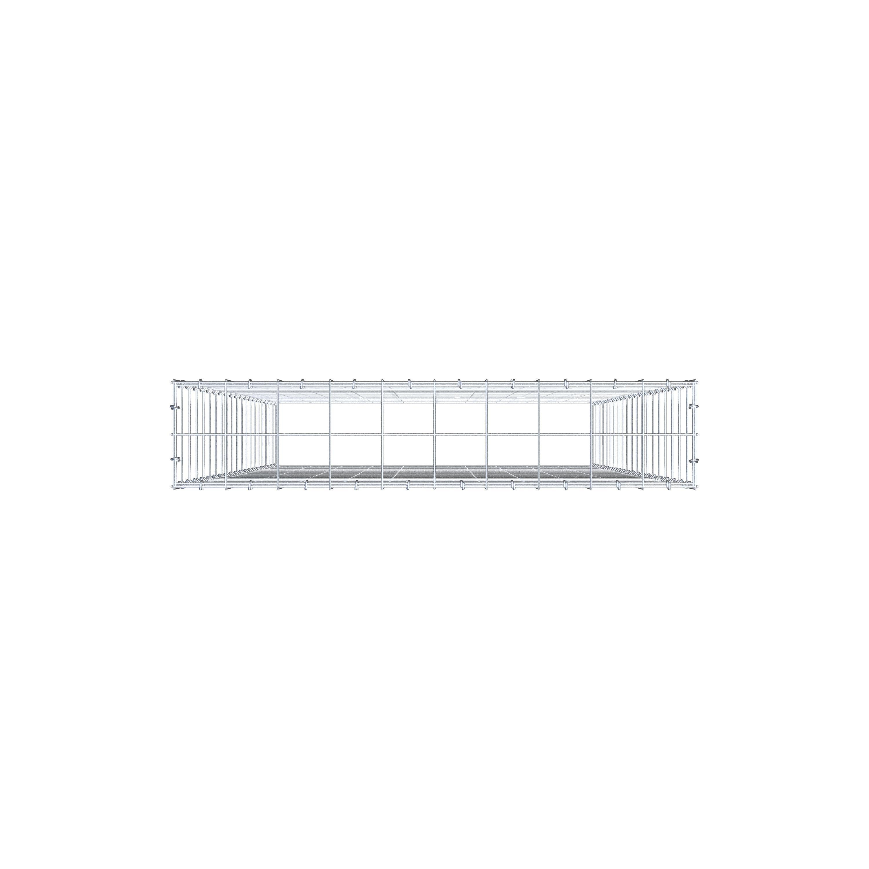 Opzetpaal type 3 200 cm x 100 cm x 20 cm (L x H x D), maaswijdte 10 cm x 10 cm, C-ring