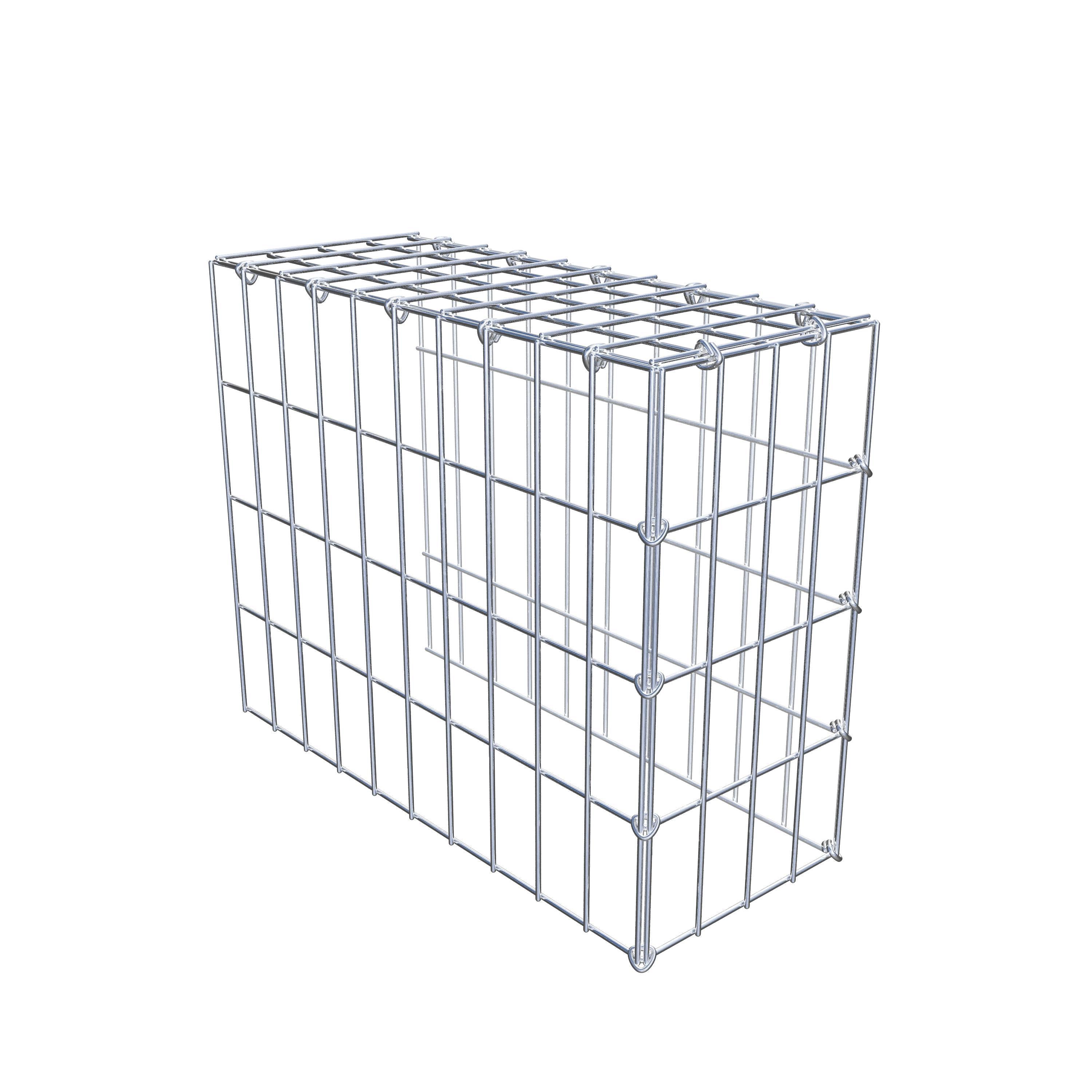 Monteret gabion type 4 50 cm x 40 cm x 20 cm (L x H x D), maskestørrelse 5 cm x 10 cm, C-ring