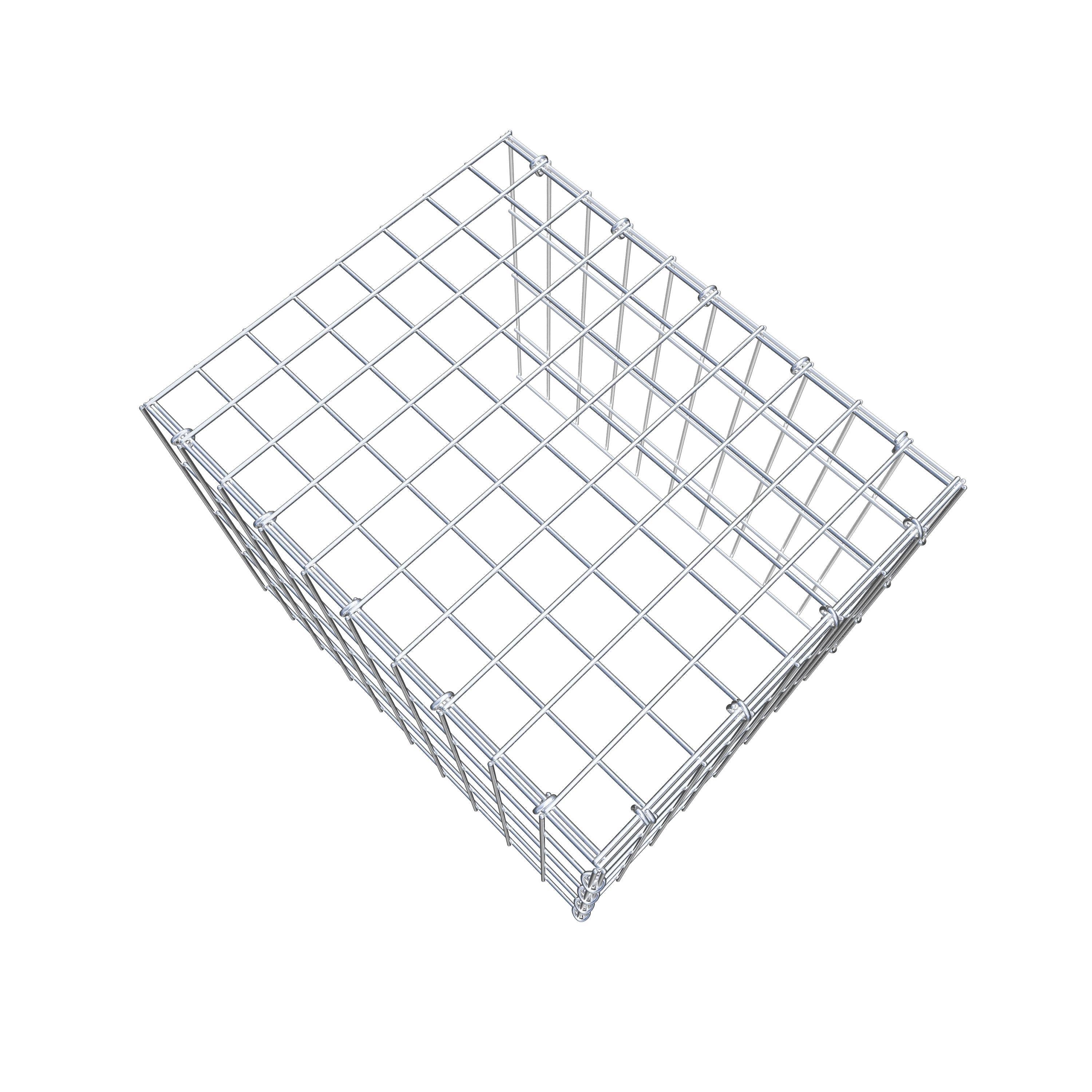 Extra gabion typ 4 50 cm x 40 cm x 40 cm (L x H x D), maskstorlek 5 cm x 10 cm, C-ring