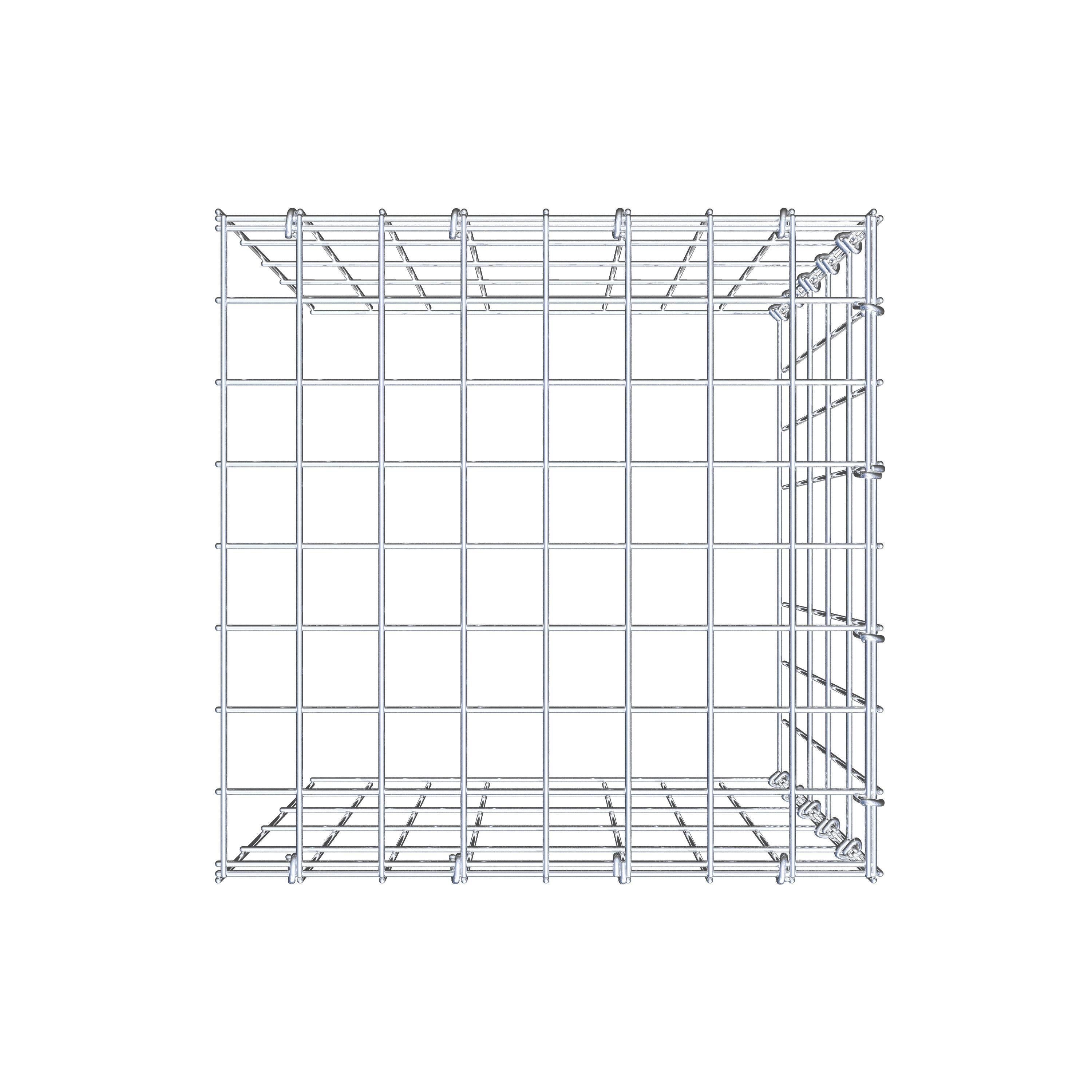 Extra gabion typ 4 50 cm x 40 cm x 40 cm (L x H x D), maskstorlek 5 cm x 10 cm, C-ring