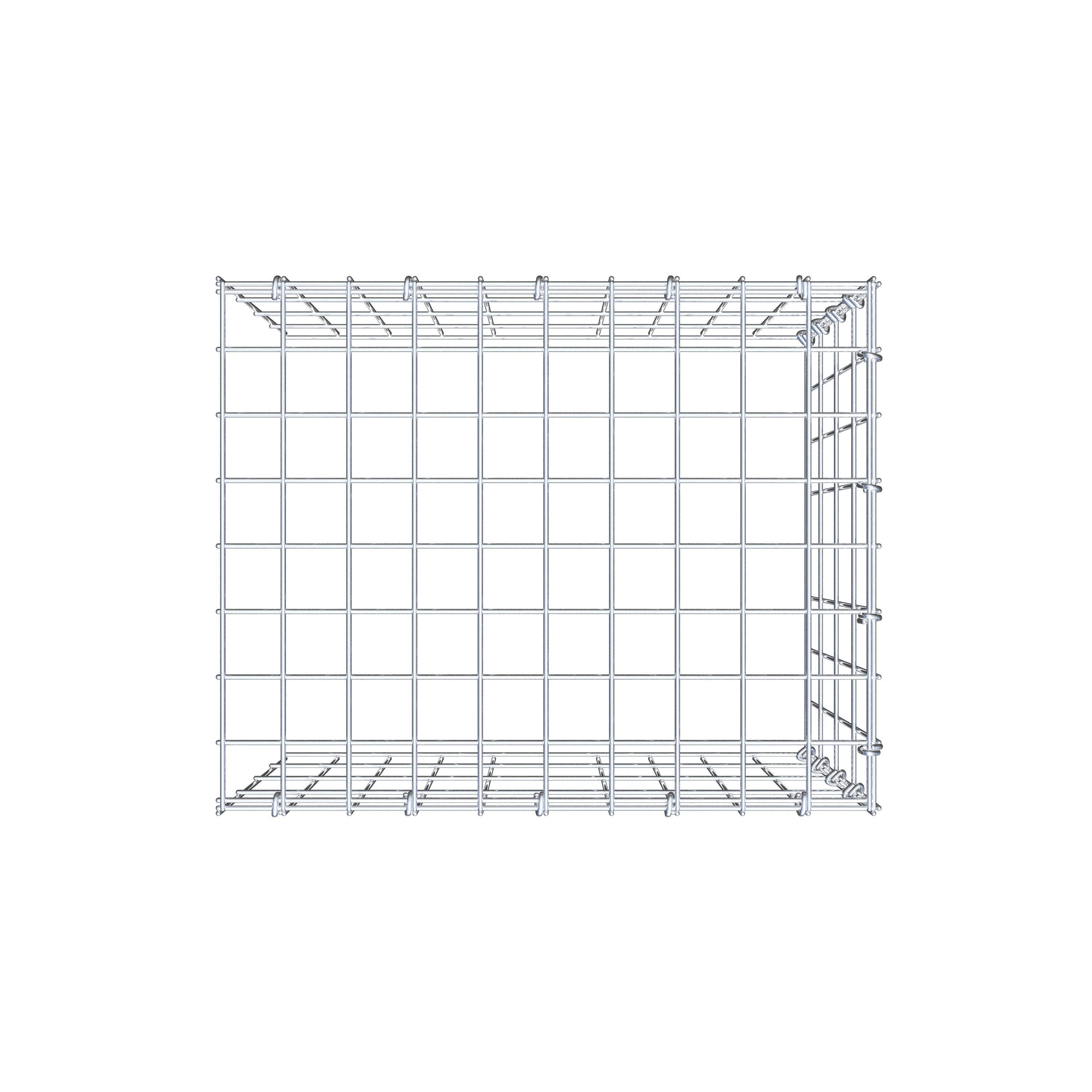 Extra gabion typ 4 50 cm x 40 cm x 40 cm (L x H x D), maskstorlek 5 cm x 10 cm, C-ring