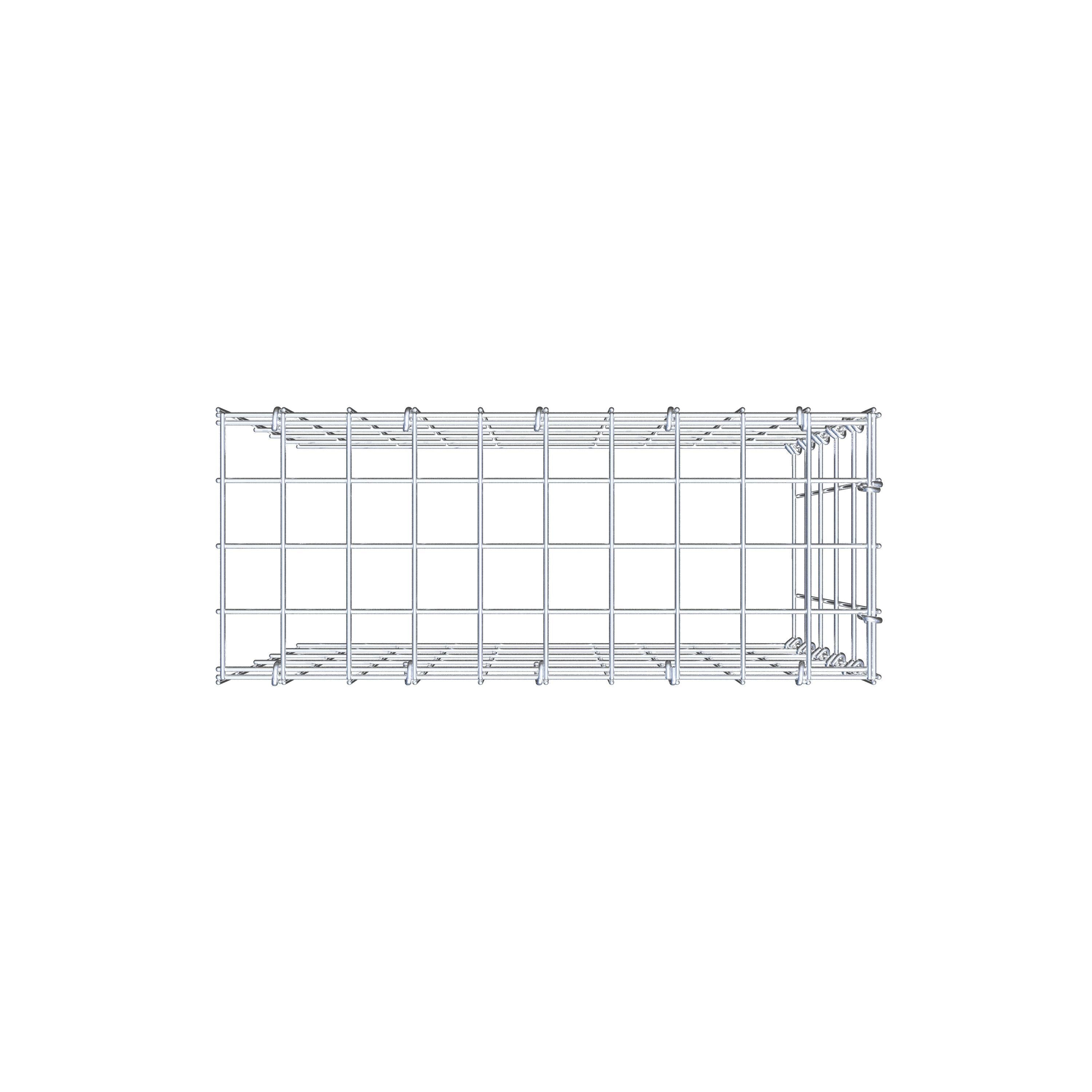 Extra gabion typ 4 50 cm x 50 cm x 20 cm (L x H x D), maskstorlek 5 cm x 10 cm, C-ring