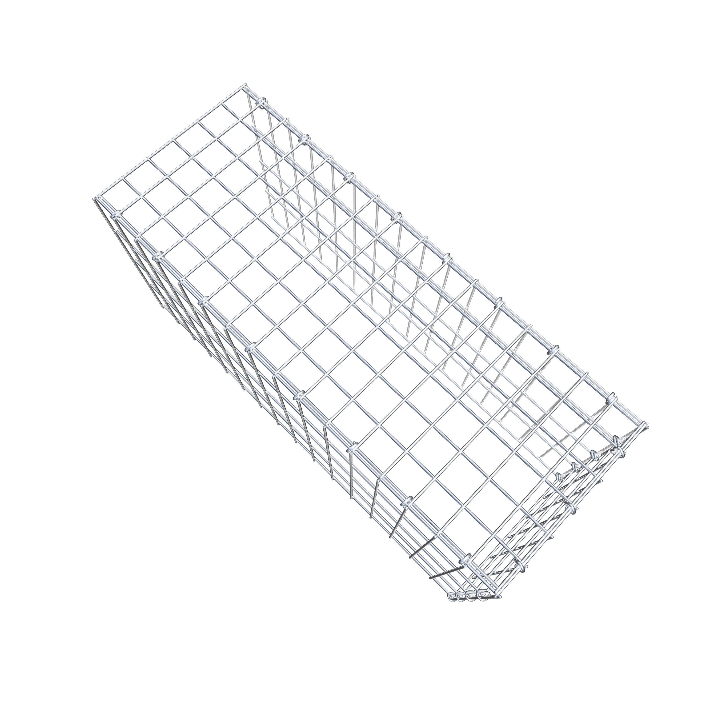 Monteret gabion type 4 80 cm x 40 cm x 30 cm (L x H x D), maskestørrelse 5 cm x 10 cm, C-ring