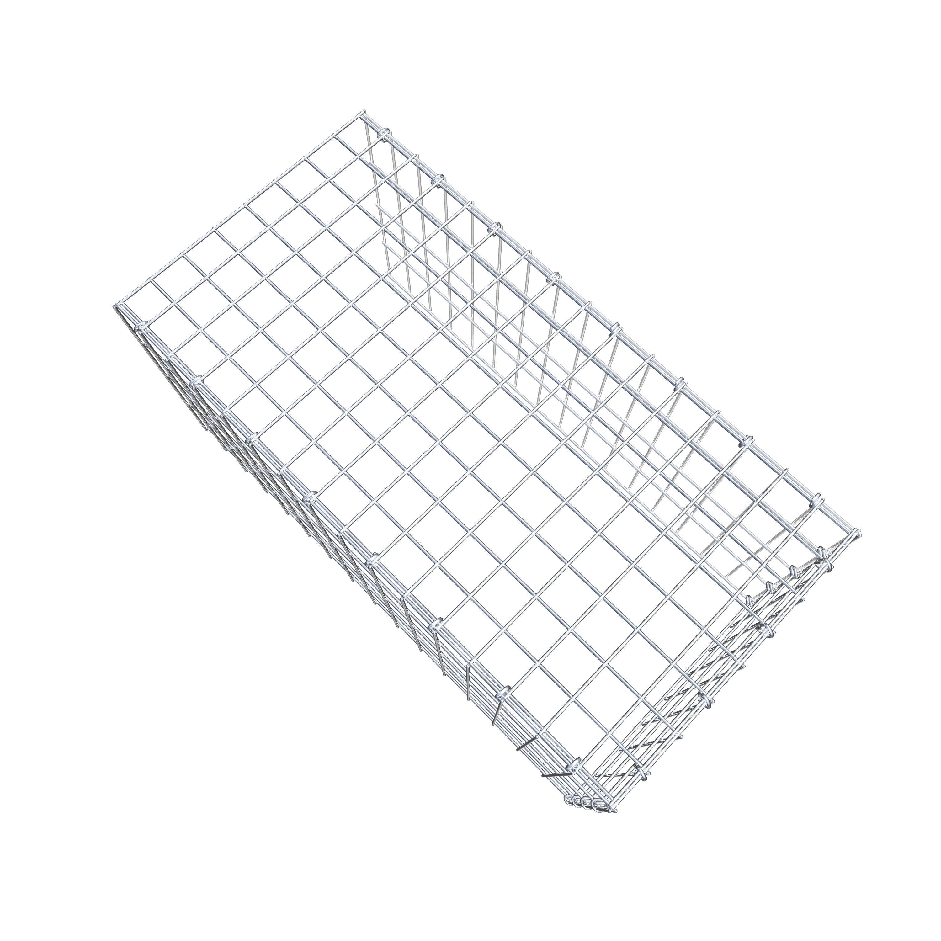 Monteret gabion type 4 80 cm x 40 cm x 40 cm (L x H x D), maskestørrelse 5 cm x 10 cm, C-ring