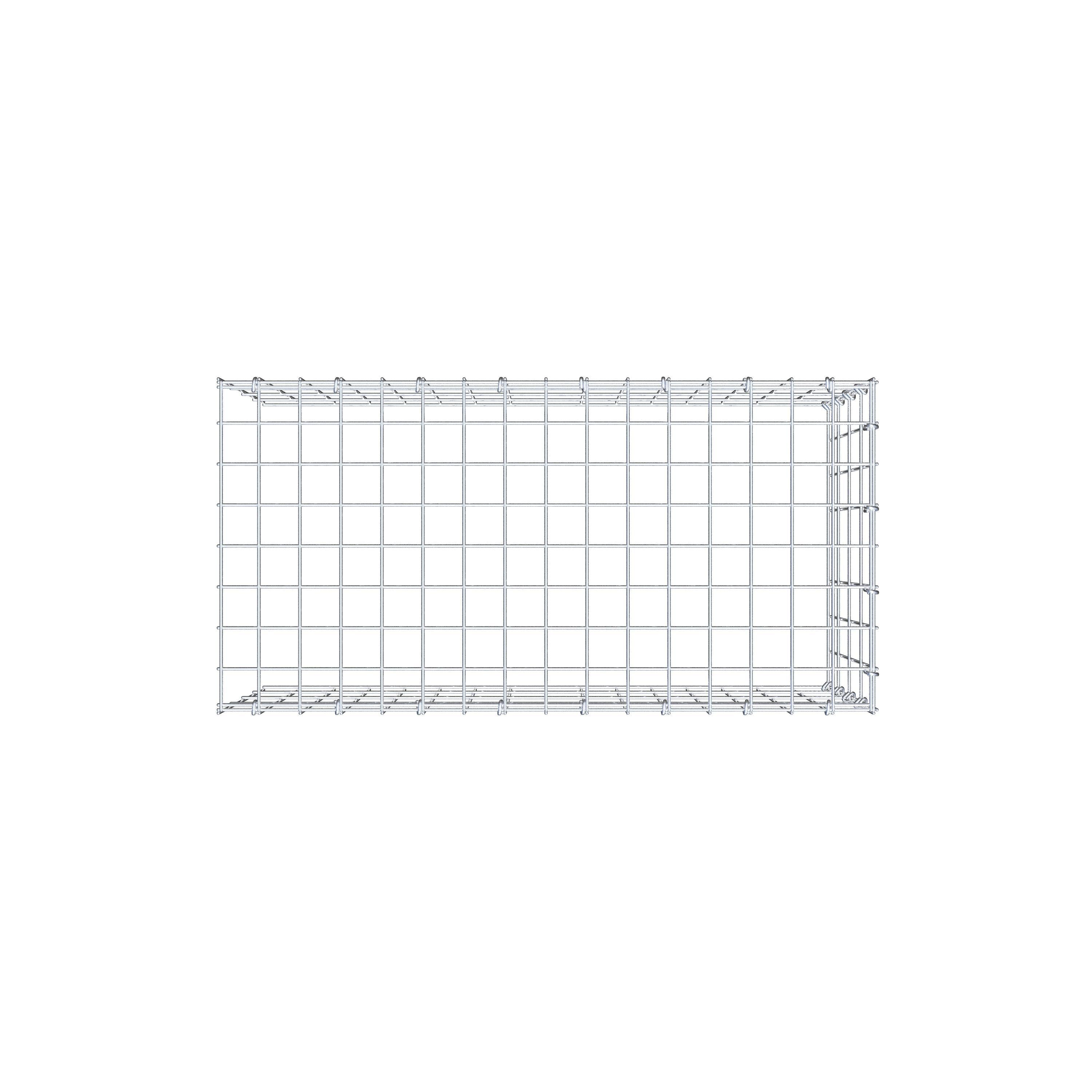 Monteret gabion type 4 80 cm x 40 cm x 40 cm (L x H x D), maskestørrelse 5 cm x 10 cm, C-ring