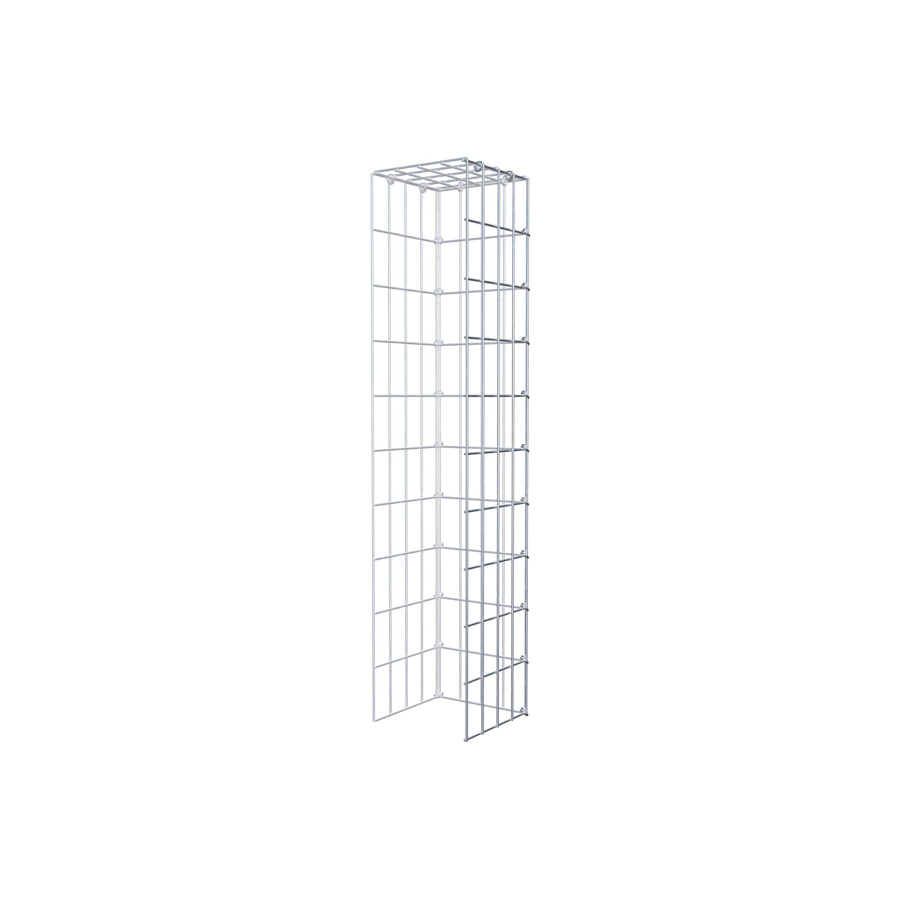 Monteret gabion type 4 100 cm x 20 cm x 20 cm (L x H x D), maskestørrelse 5 cm x 10 cm, C-ring