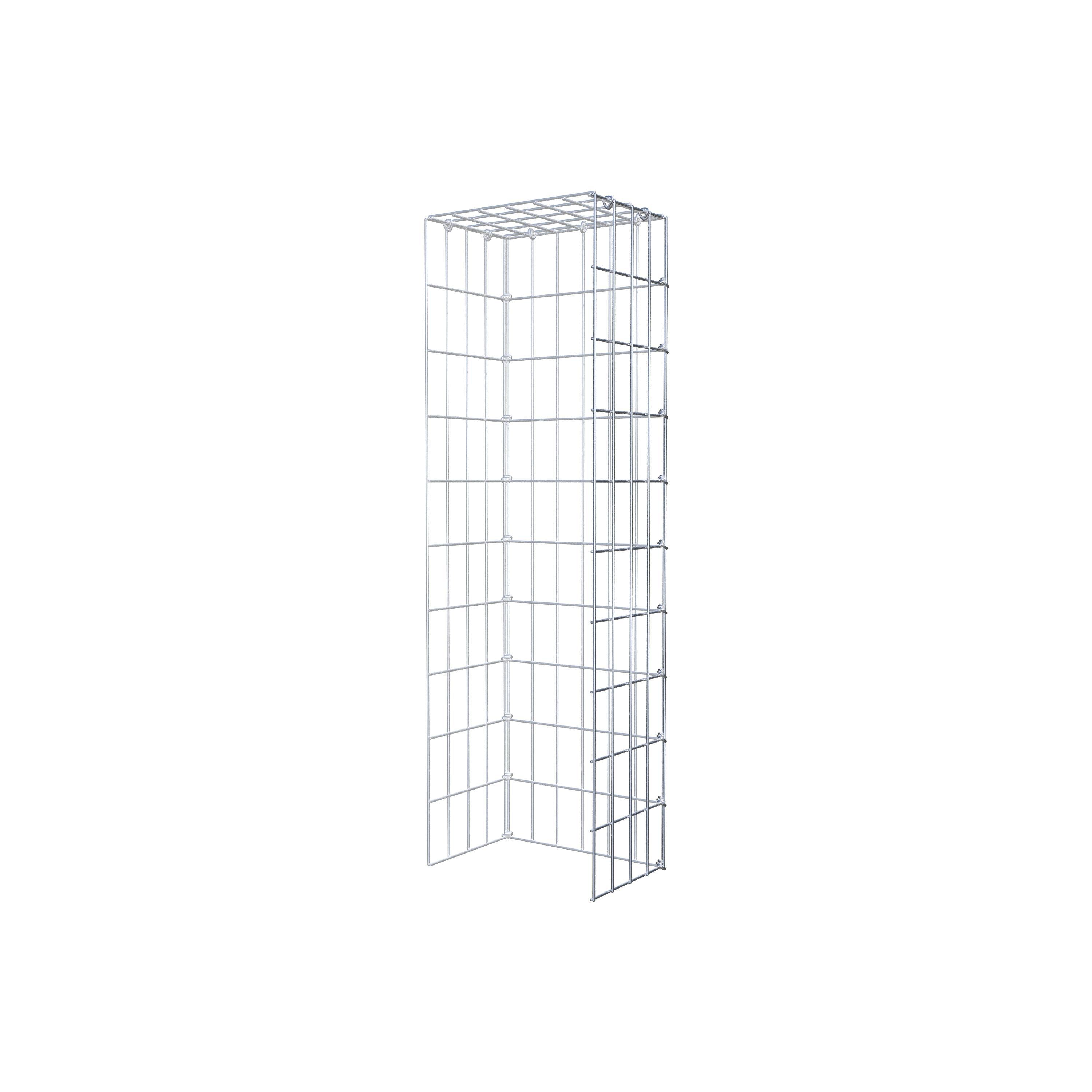 Fästbar gabion typ 4 100 cm x 20 cm x 30 cm (L x H x D), maskstorlek 5 cm x 10 cm, C-ring