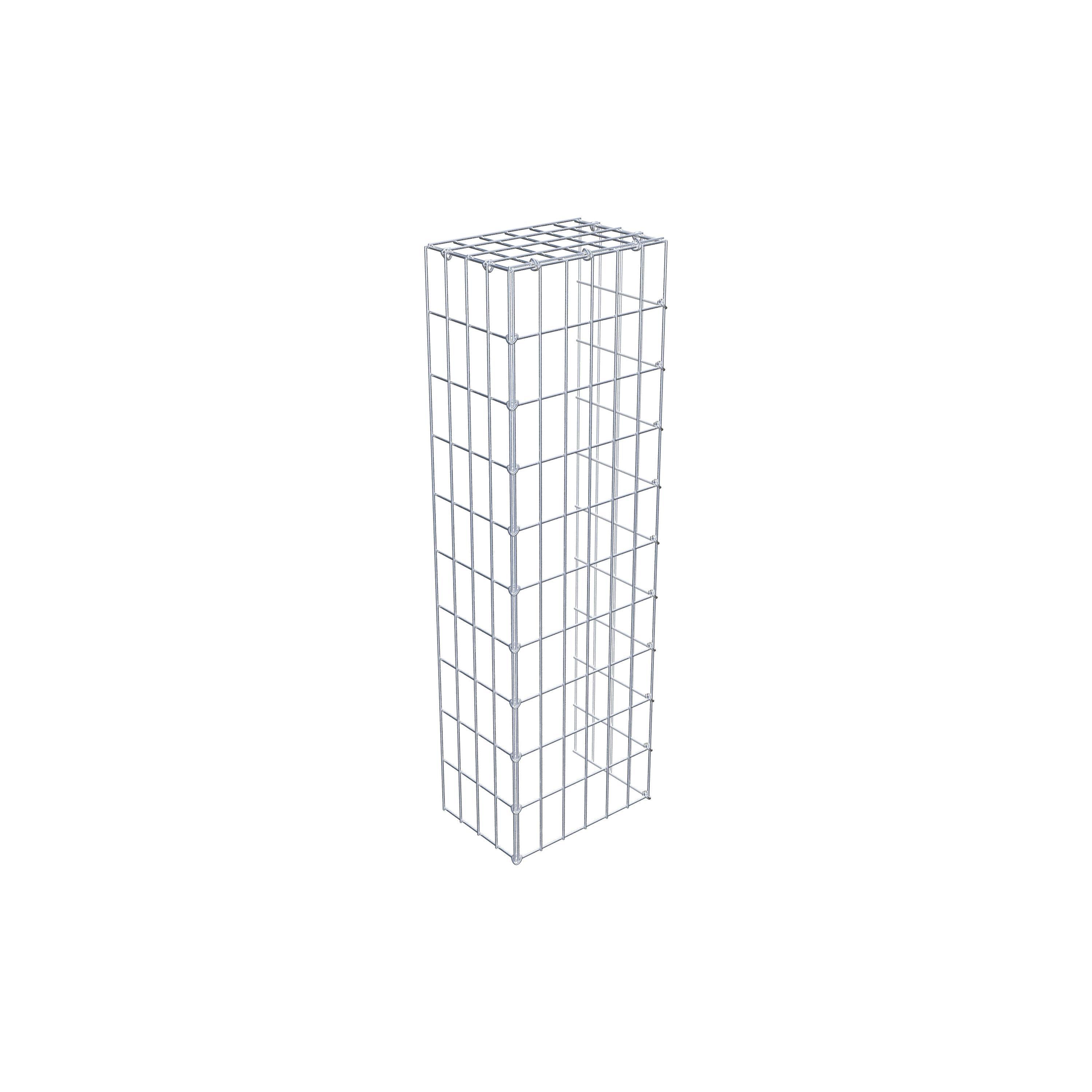 Fästbar gabion typ 4 100 cm x 20 cm x 30 cm (L x H x D), maskstorlek 5 cm x 10 cm, C-ring