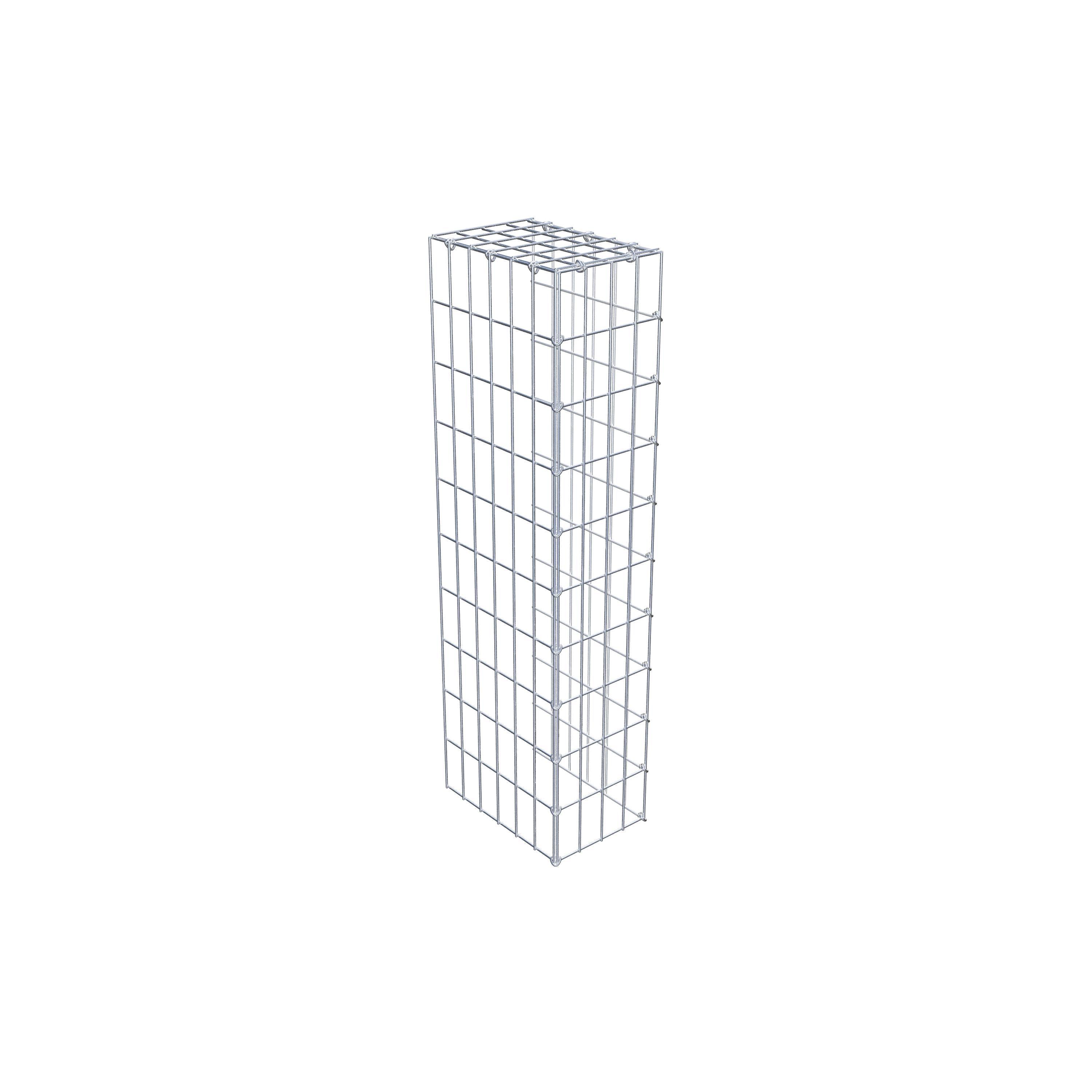 Typ 4 påbyggnadsgabion 100 cm x 30 cm x 20 cm (L x H x D), maskstorlek 5 cm x 10 cm, C-ring